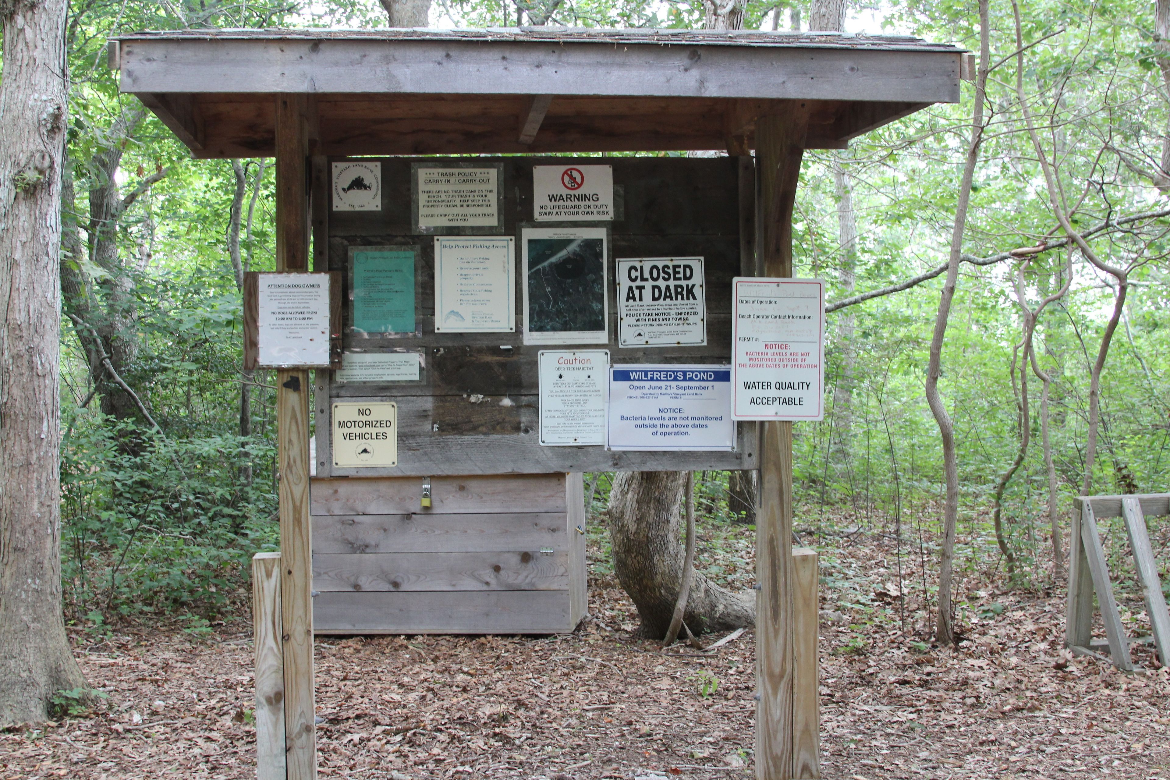 kiosk at trailhead