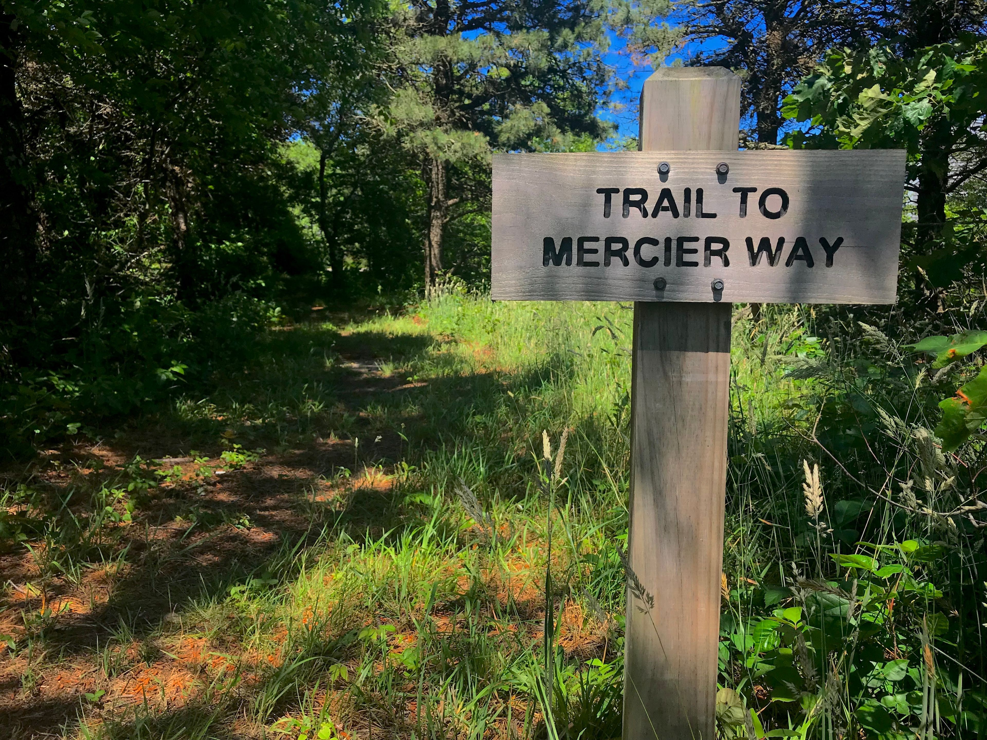 sign along trail