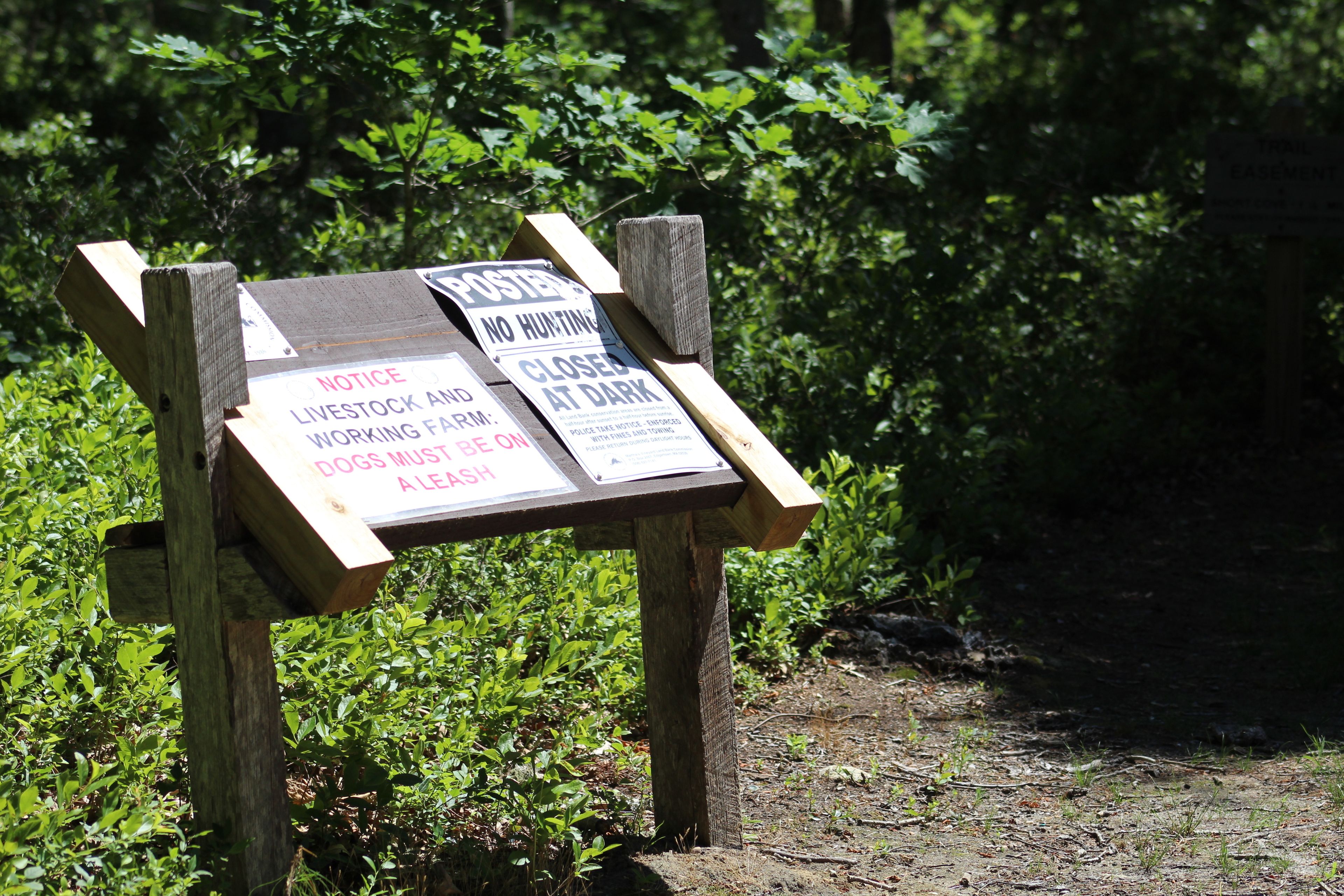 kiosk at trailhead