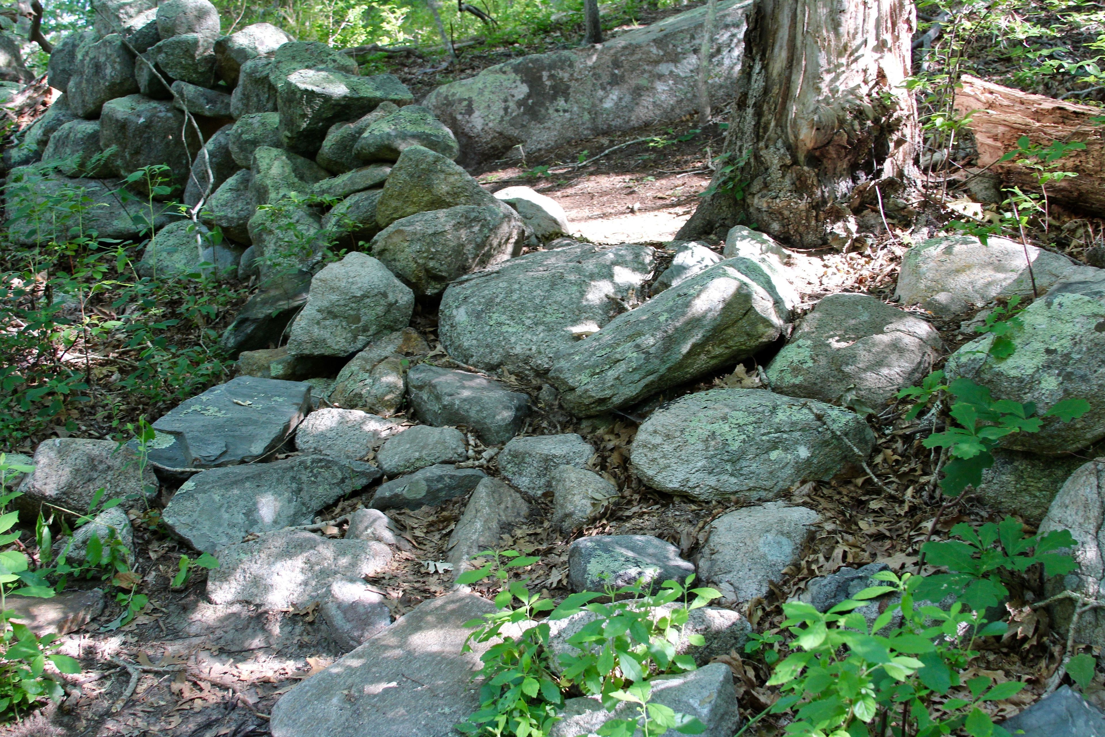 rocks along trail