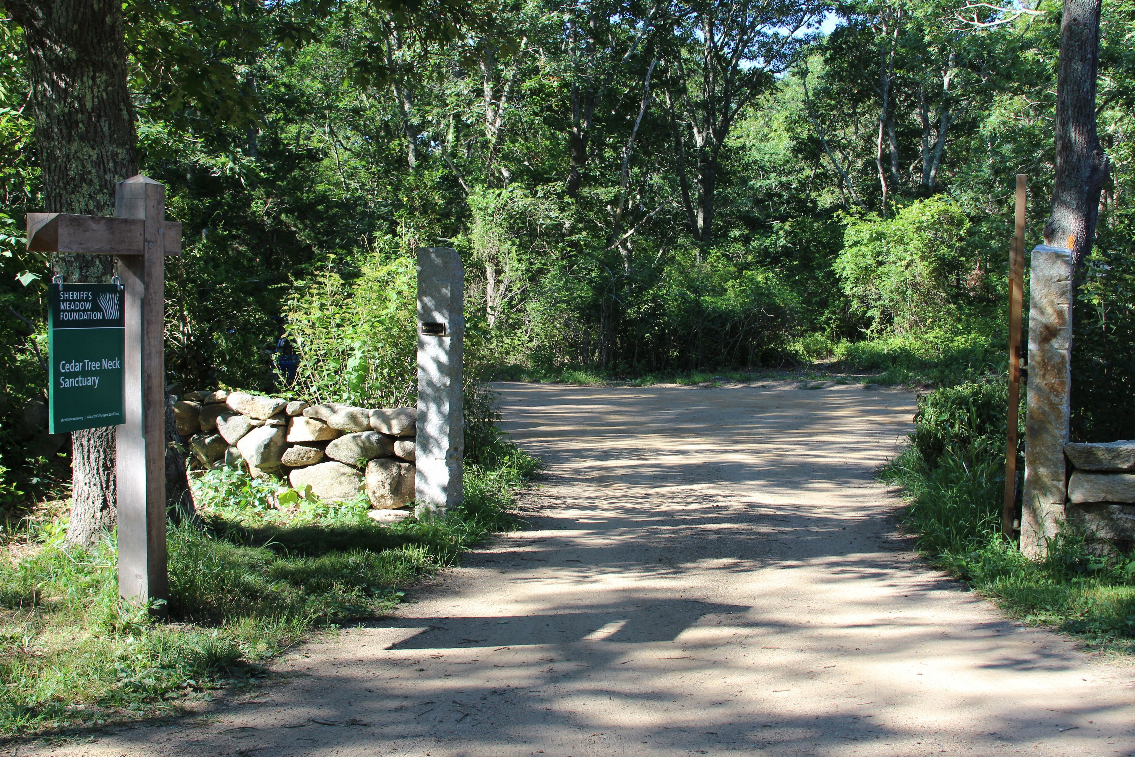 entrance to parking