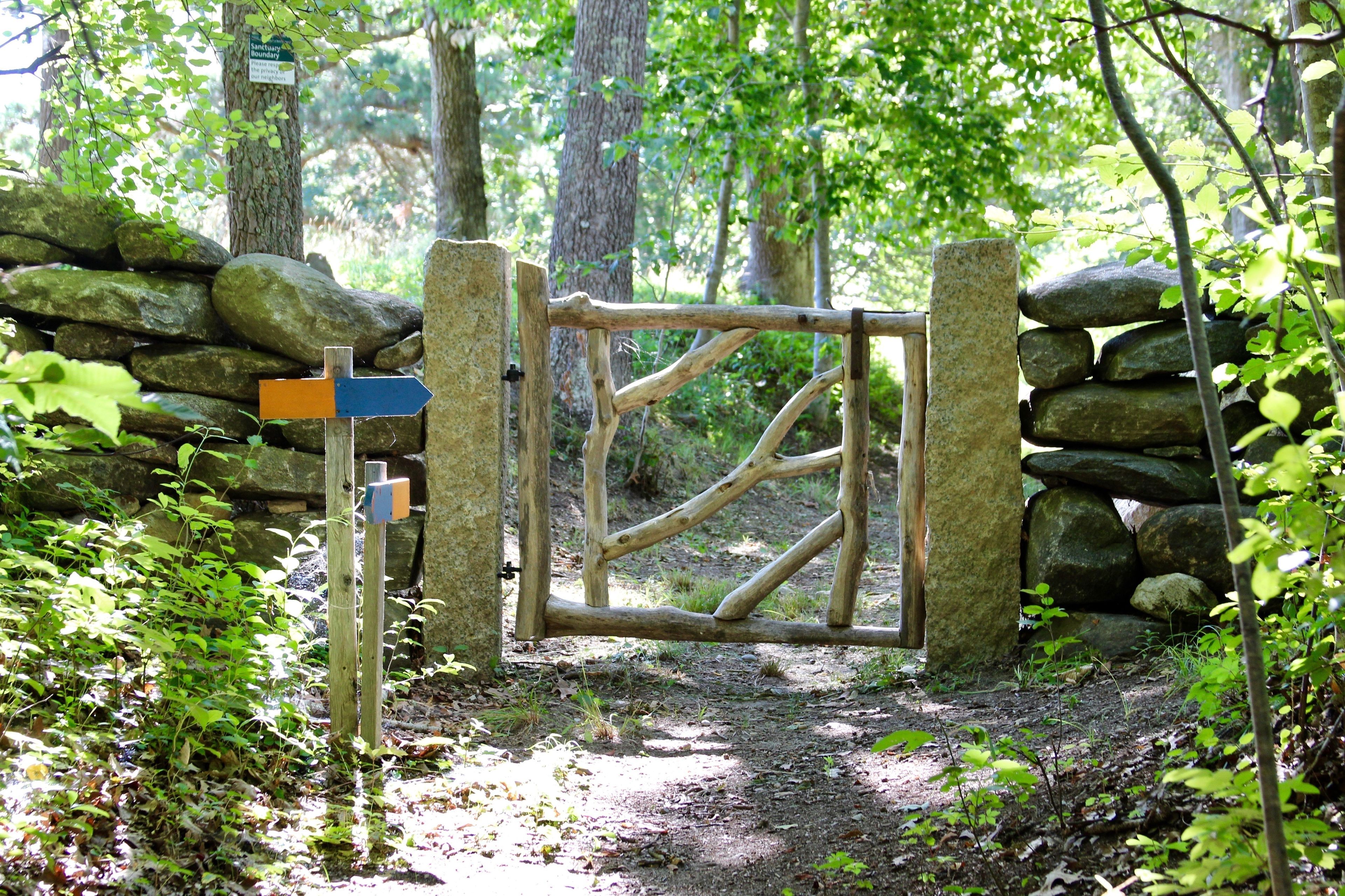 gate along edge of trail