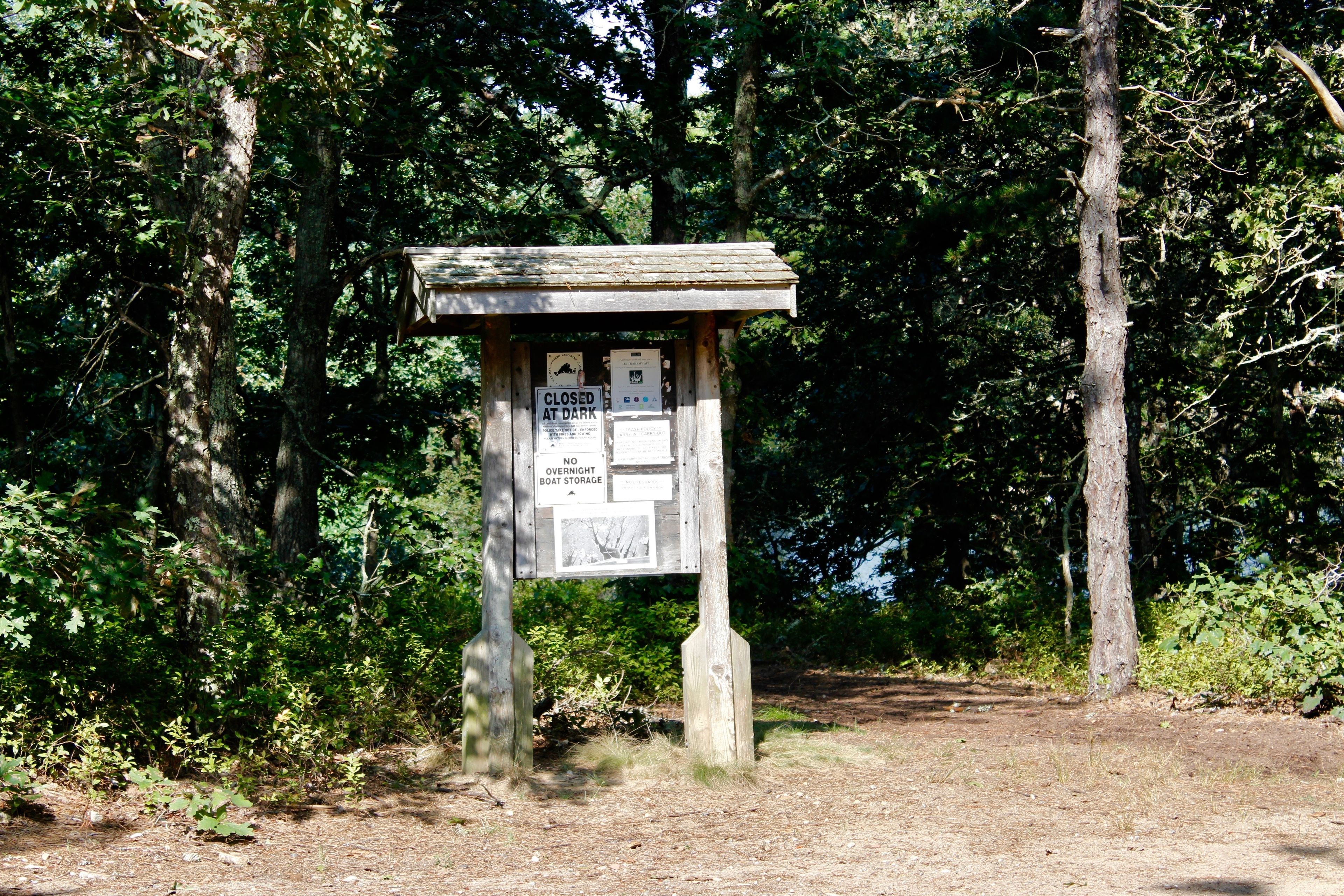 trail signs at Canoe Launch area