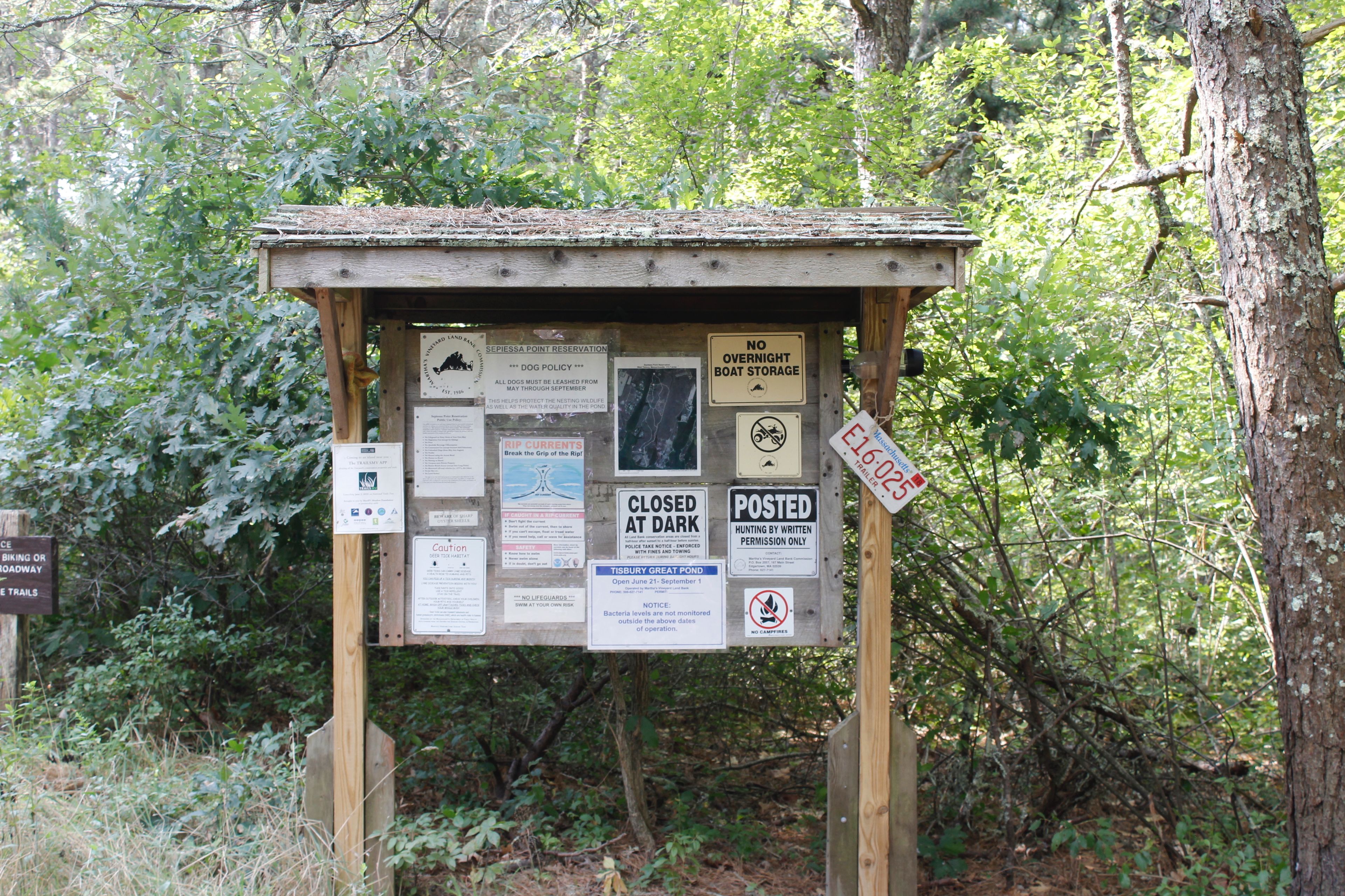 kiosk at trailhead