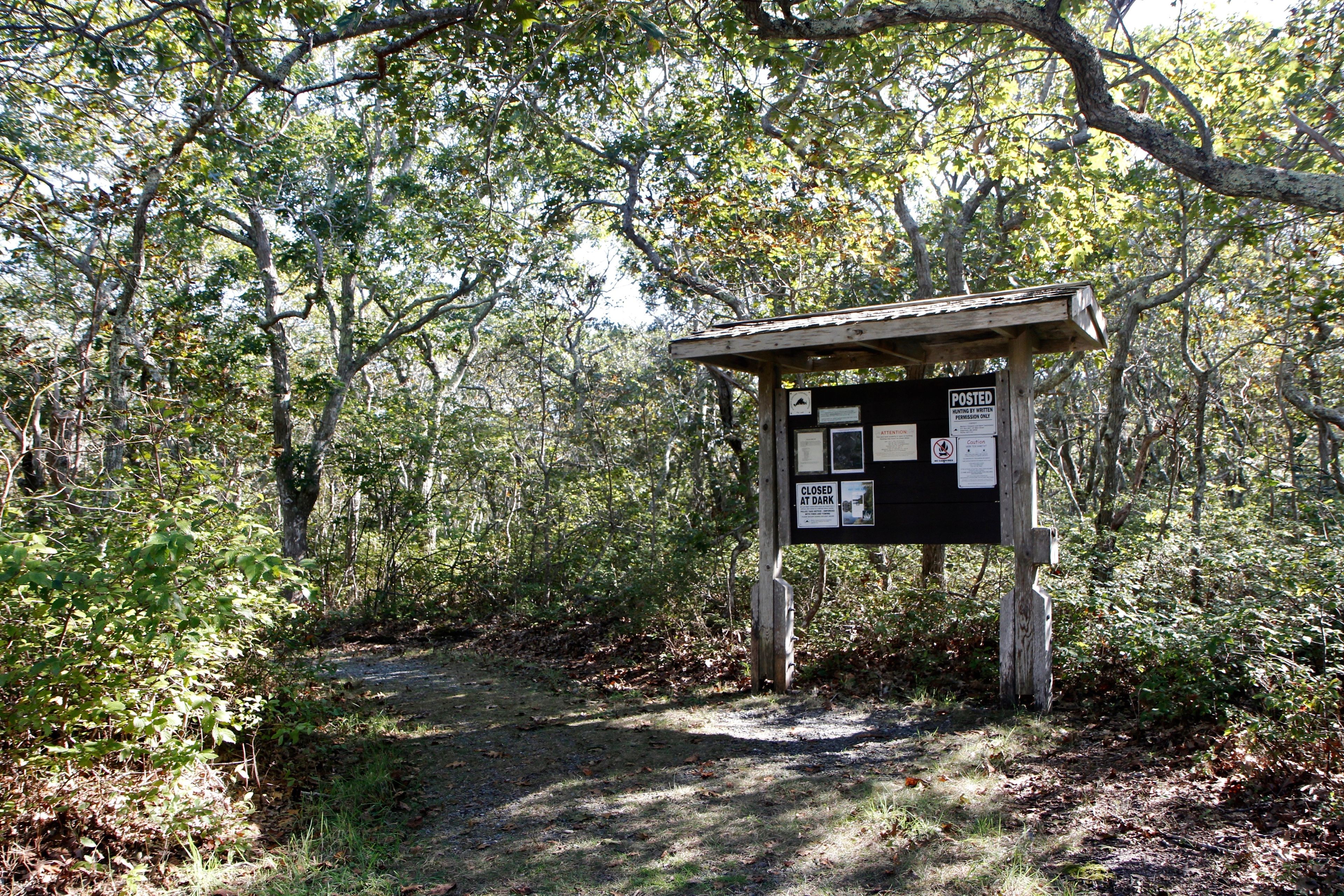 kiosk at southern trailhead