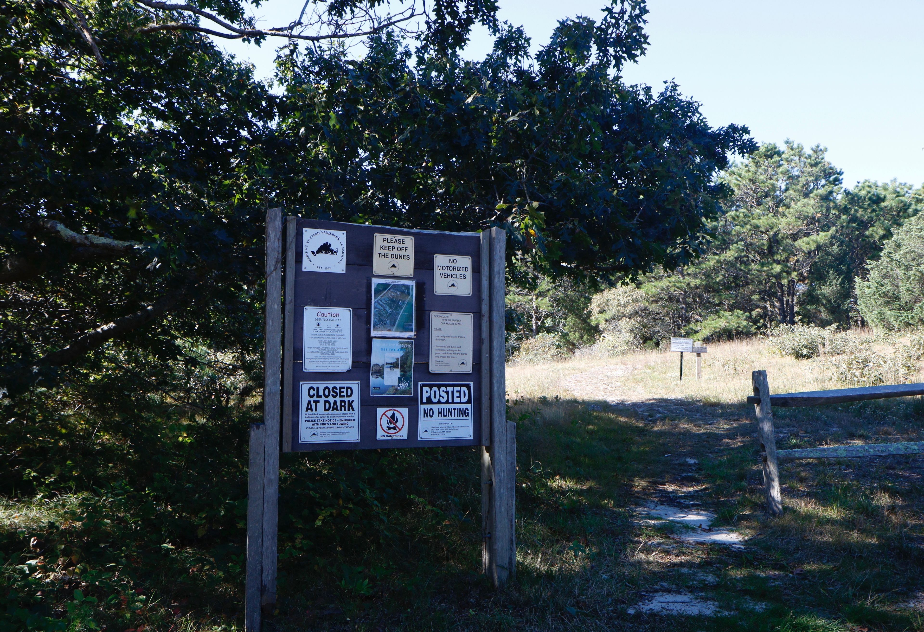 kiosk at trailhead