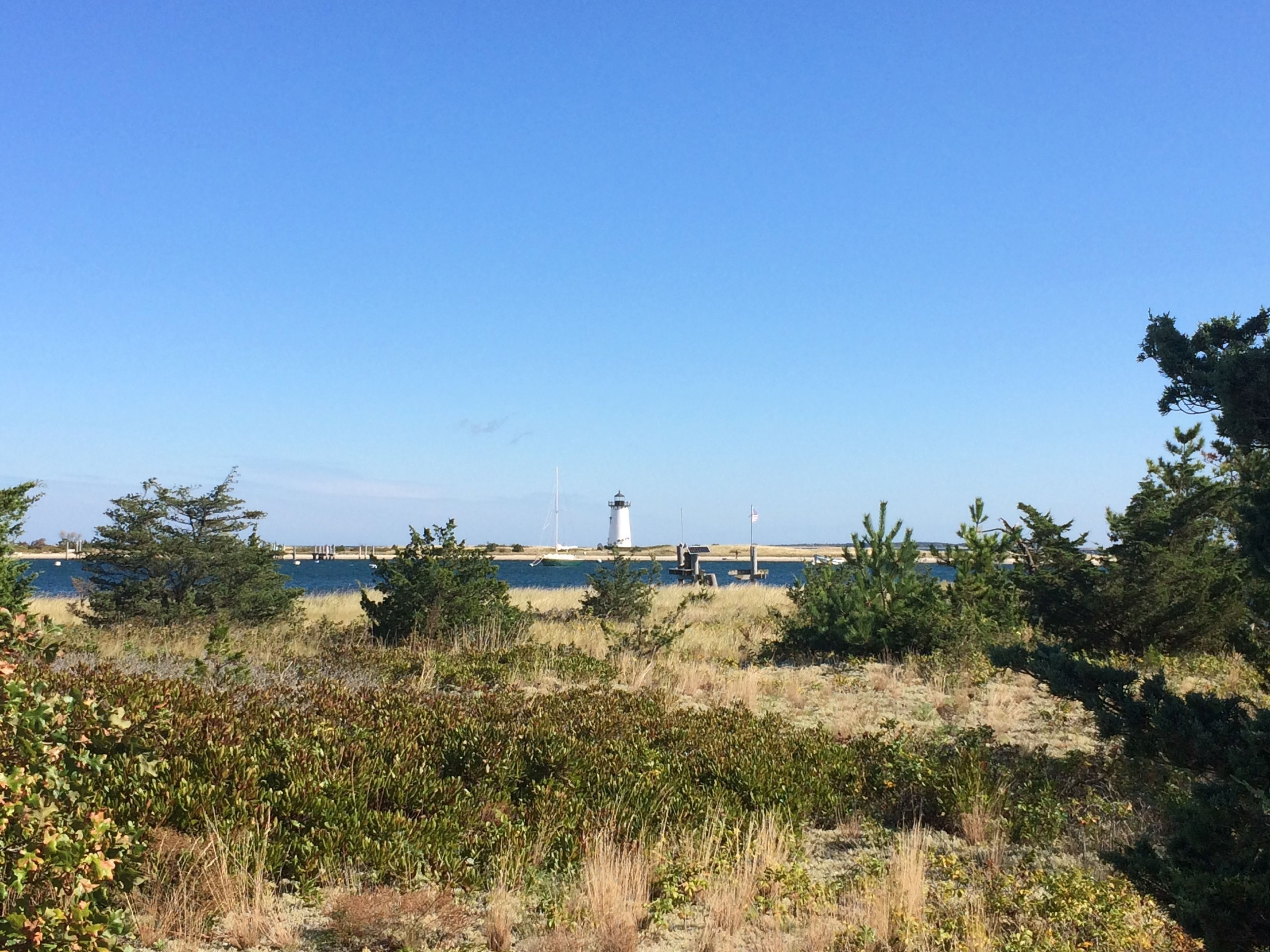 view of lighthouse from path