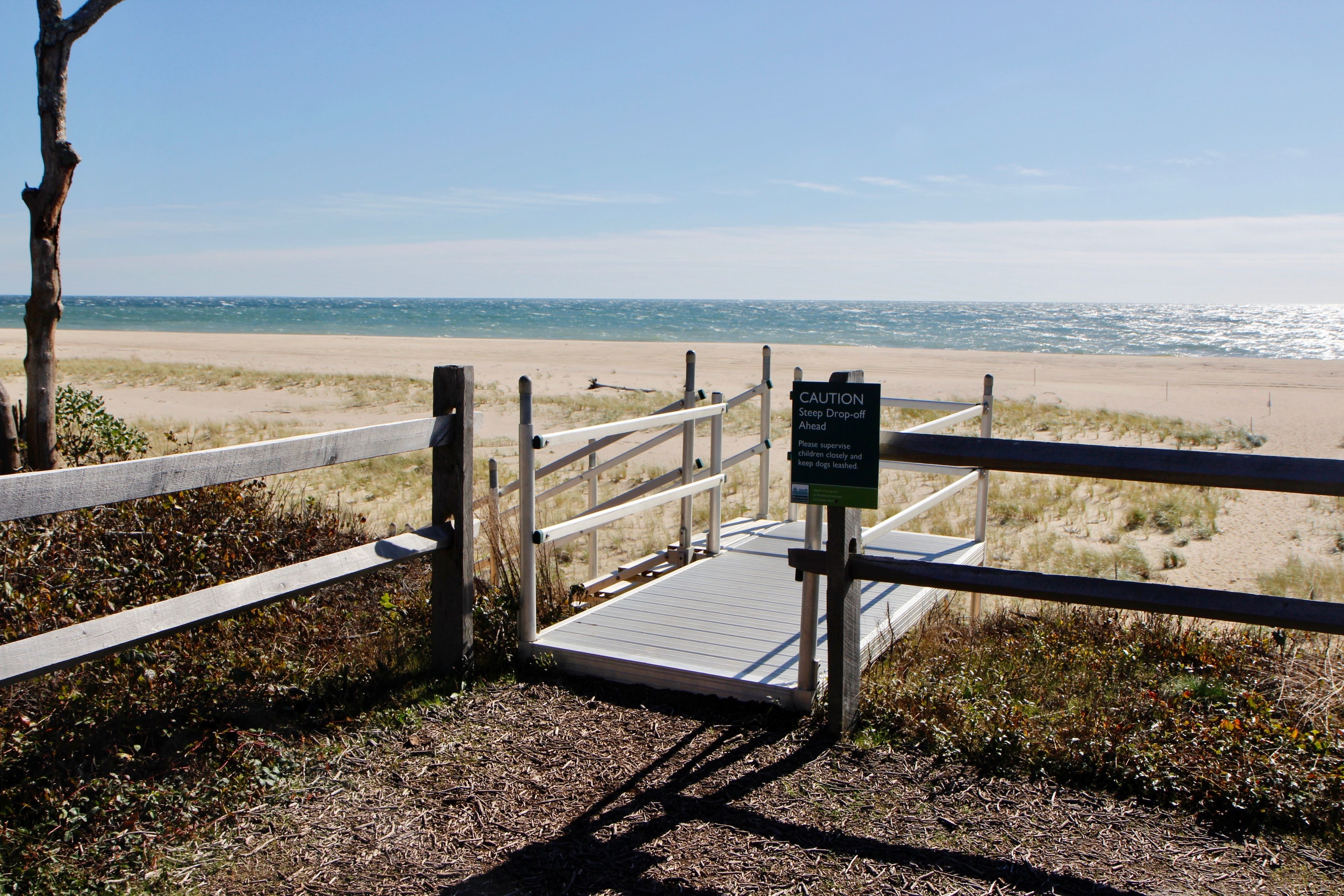 stairs leading down to beach