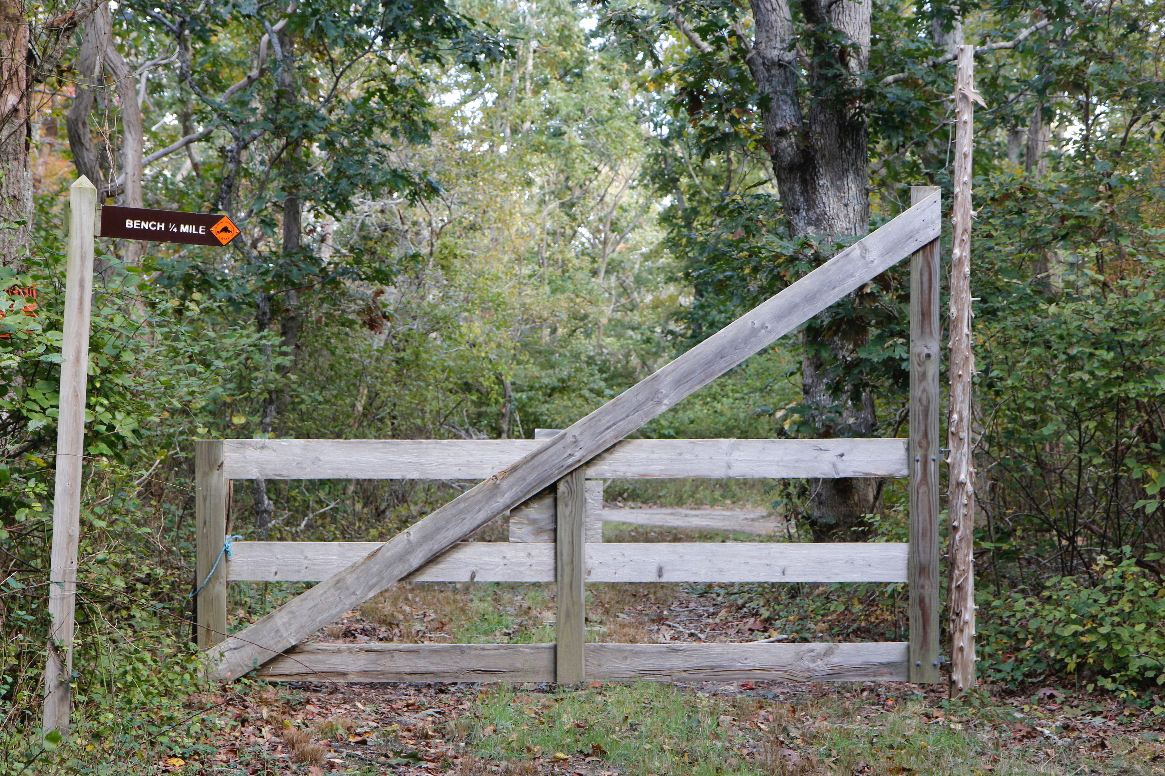 gate at turn for trail