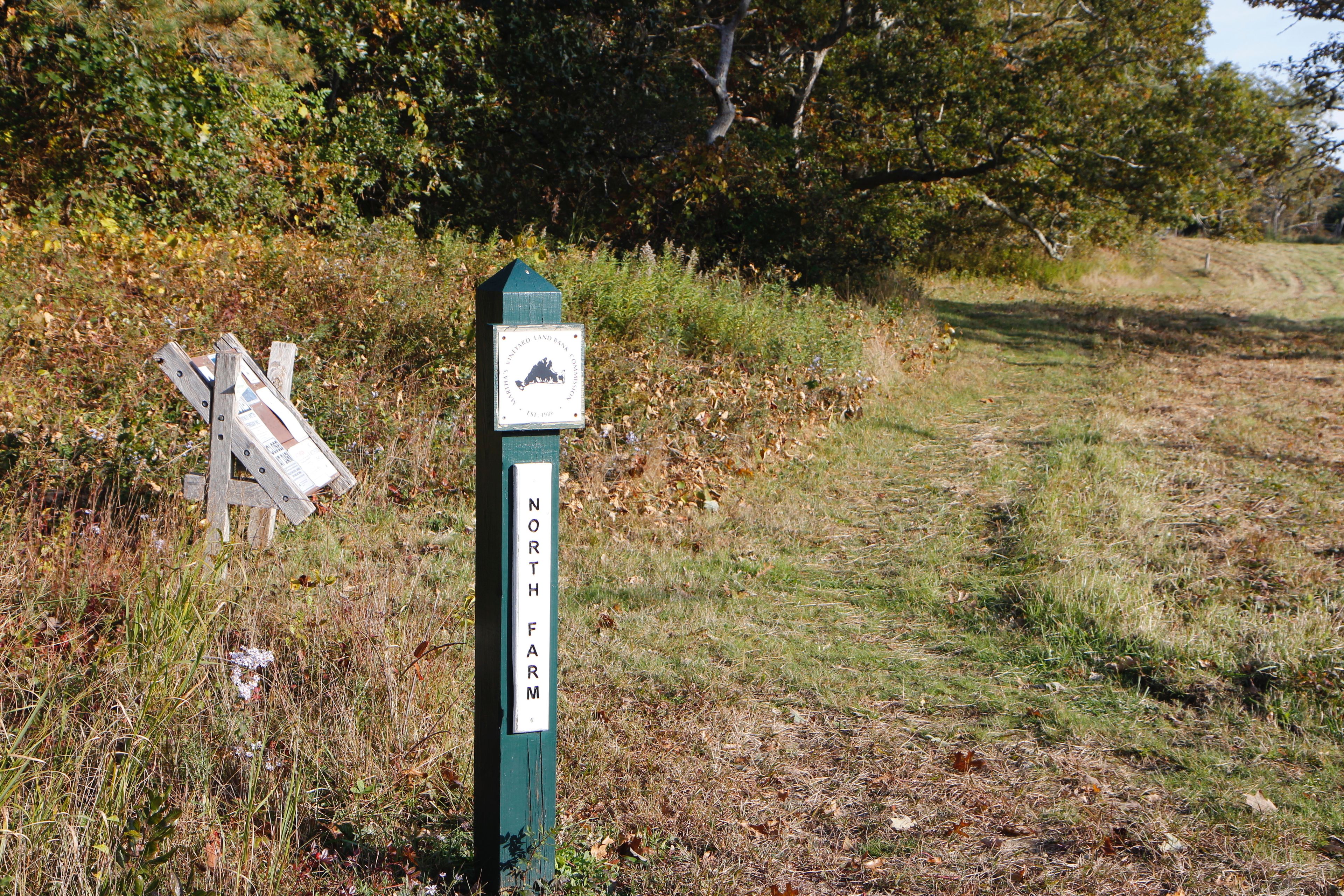 sign for trail just north of Chappaquiddick Road