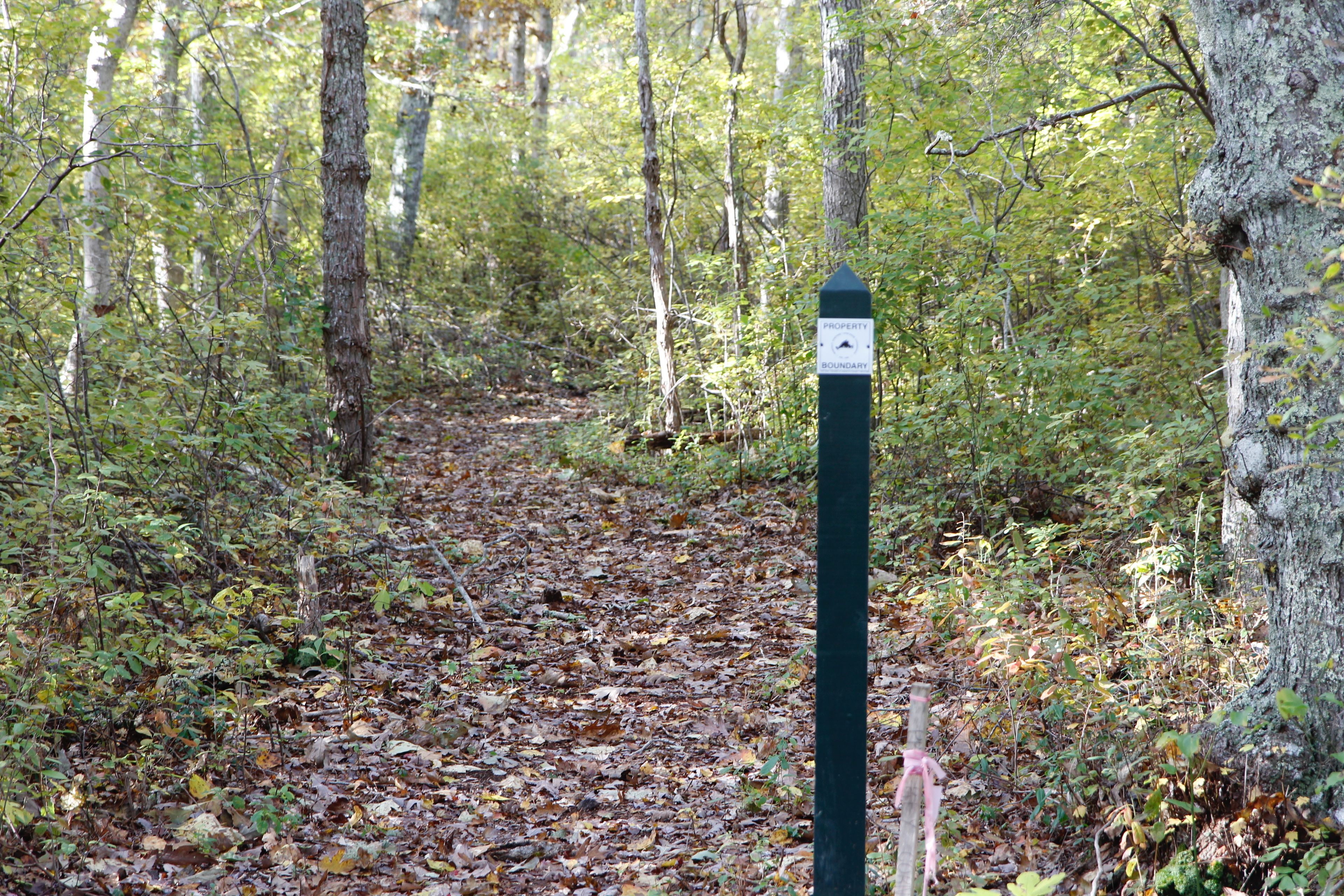 marker along trail