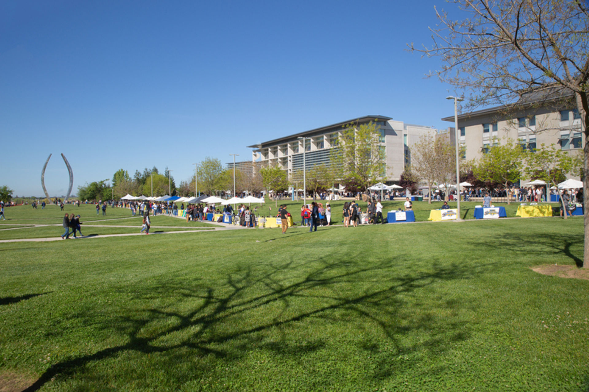 The Beginnings sculpture is housed in the Carol Tomlinson-Keasey Quad