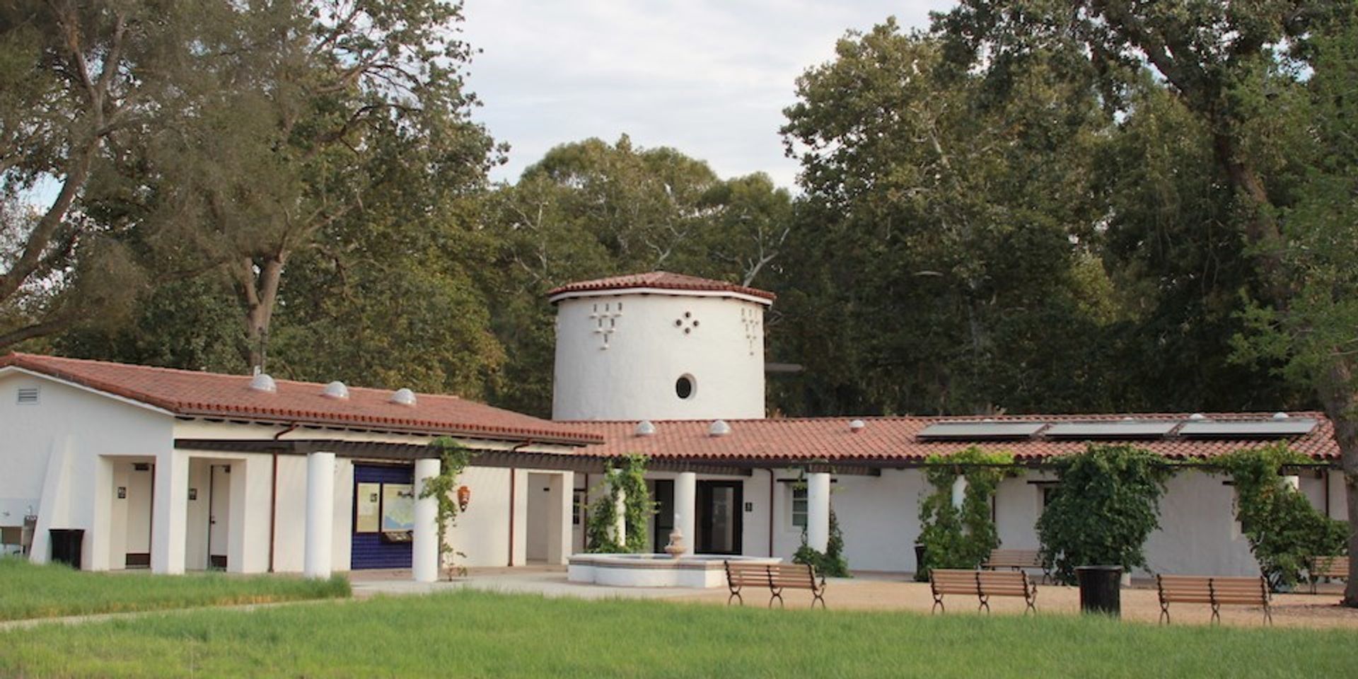 A photo of the visitor center, which is managed by the National Park Service.