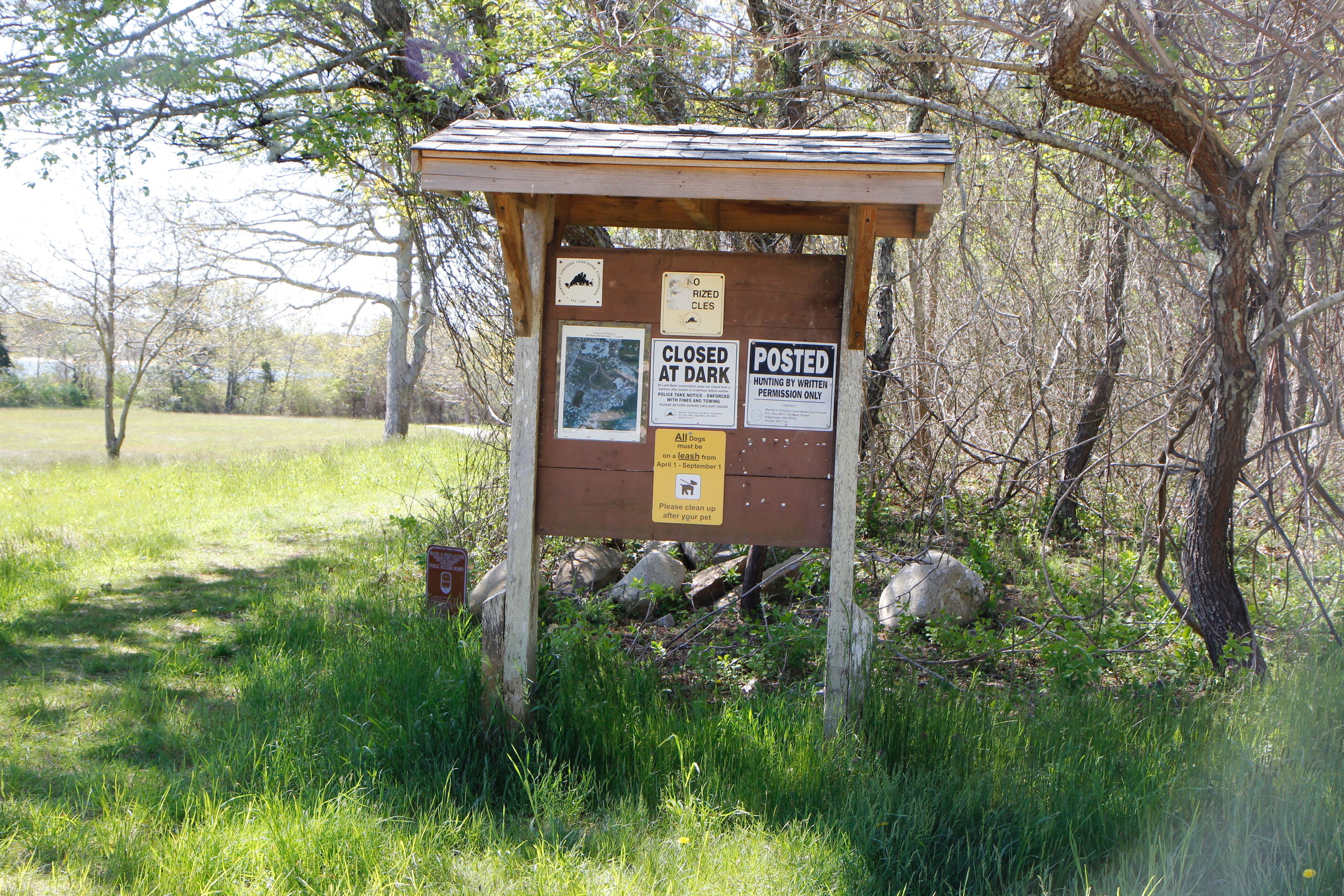 kiosk at trailhead