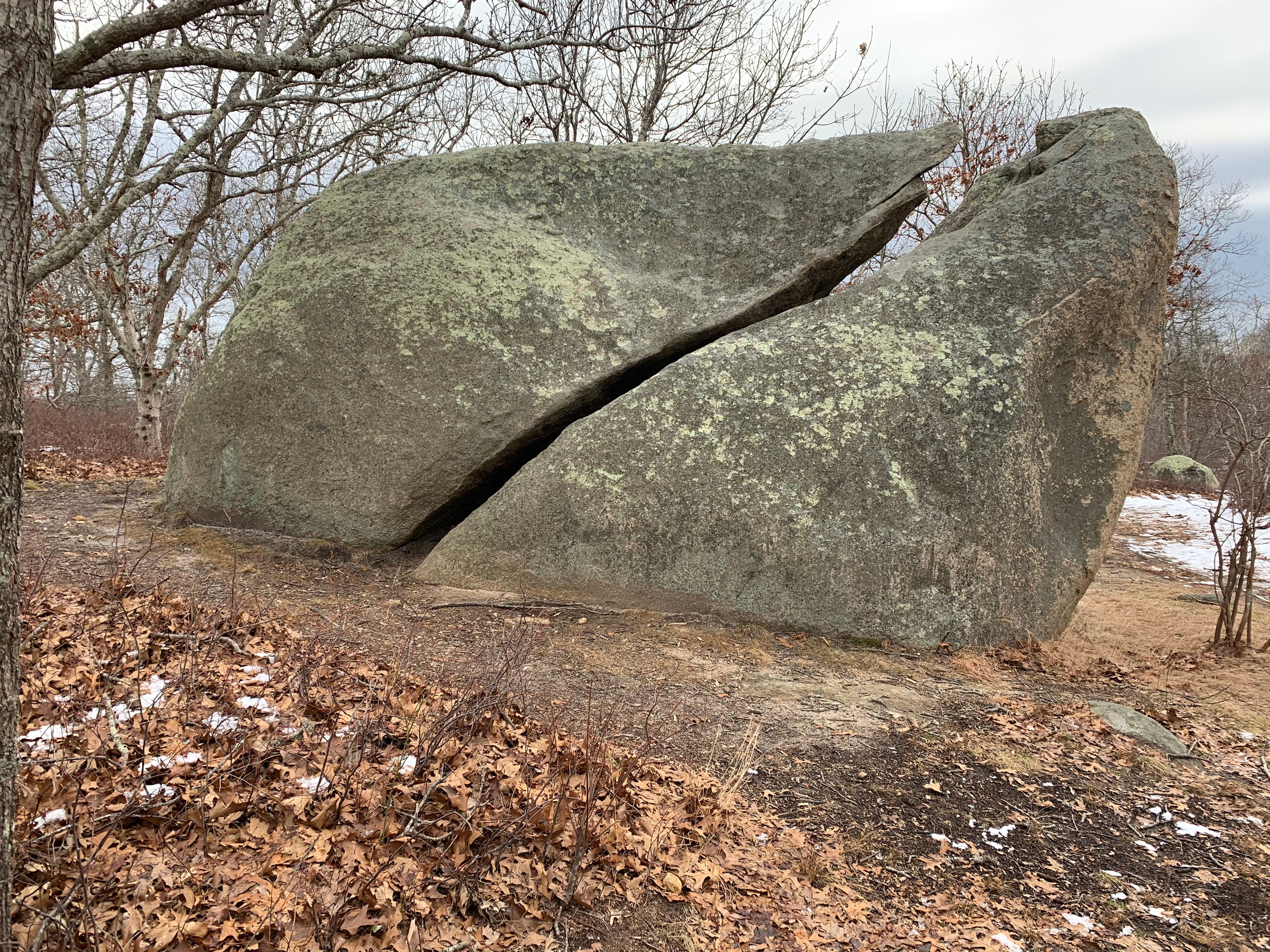 rock in winter