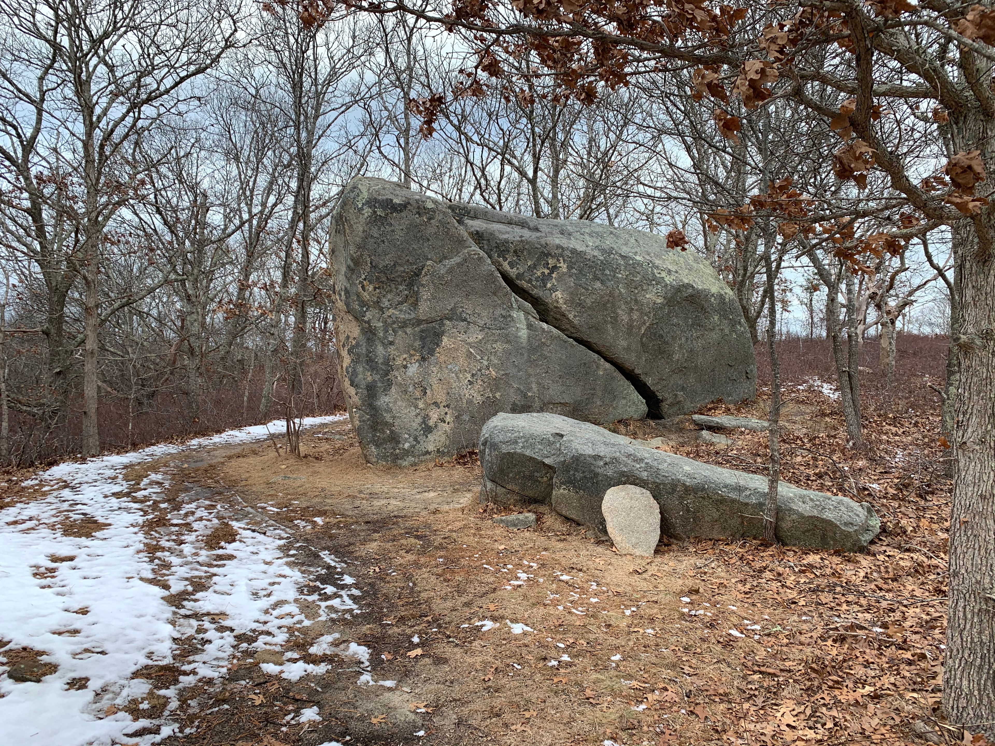 rock in winter