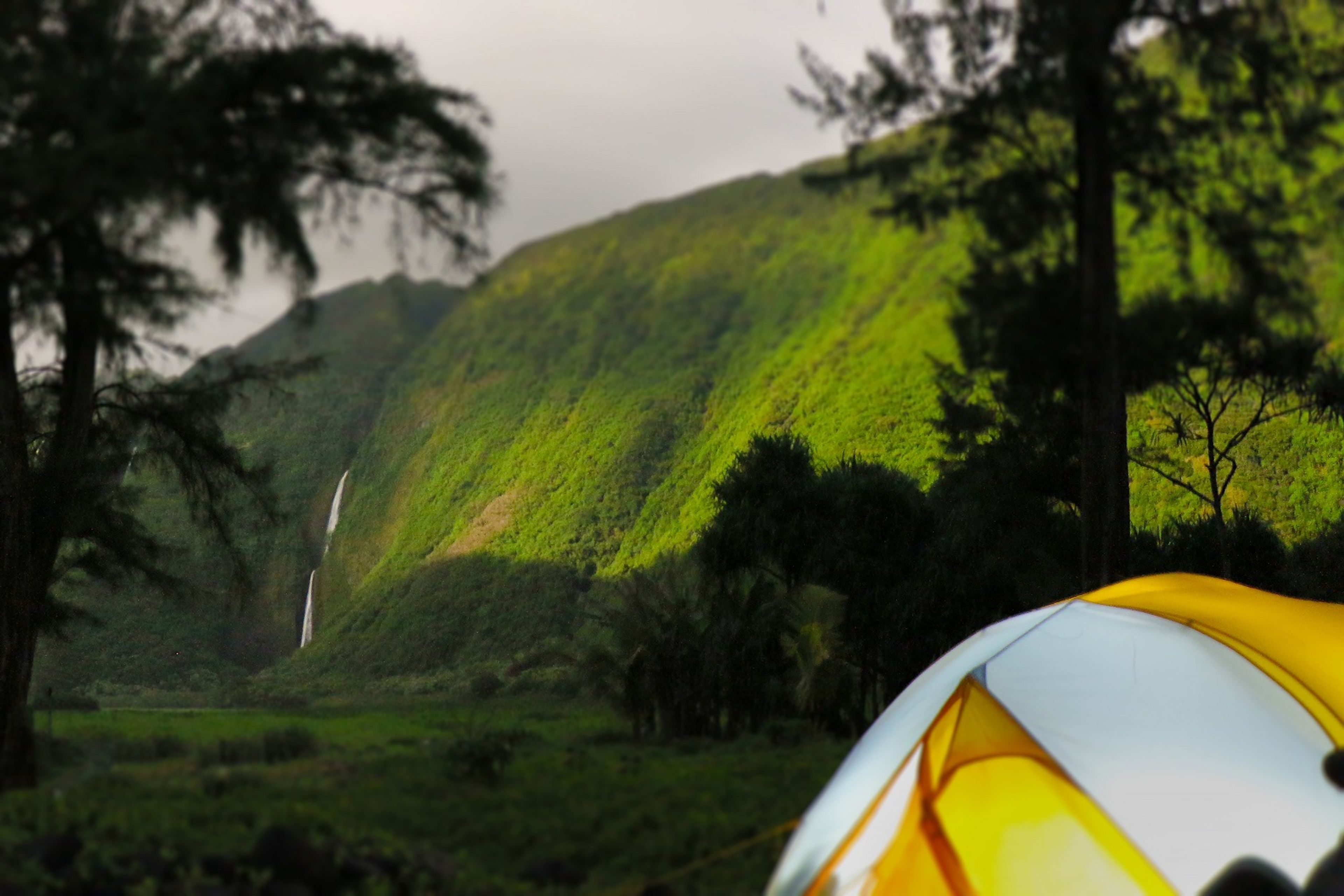 Campers can enjoy the serenity of Waimanu Valley after a long-days hike.