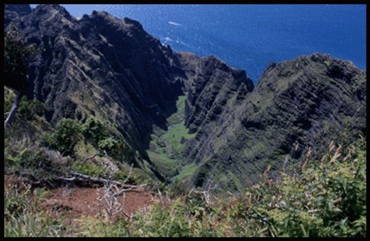 Beautiful ocean view along Awaawapuhi Trail