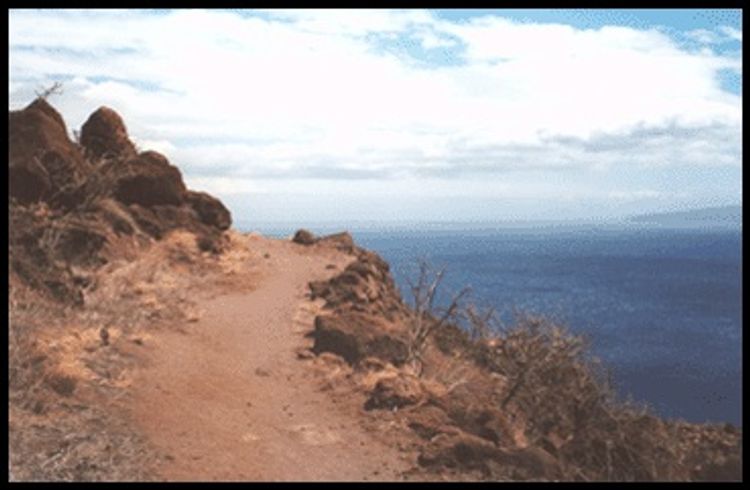 Scenic viewpoint from Lahaina Pali Trail