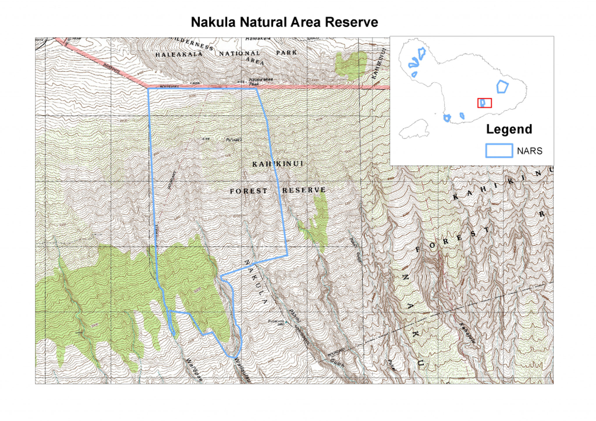 Nakula Natural Area Reserve Map