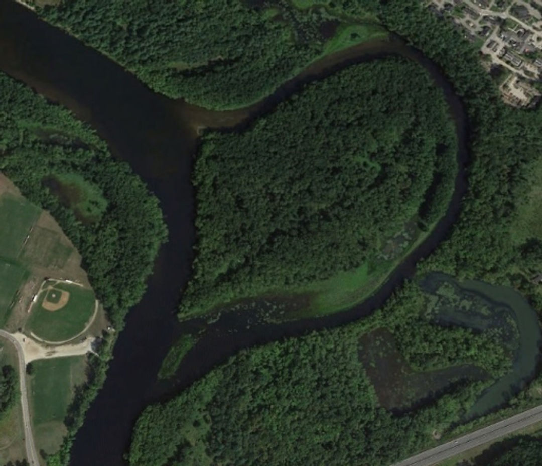 The Merrimack, pictured from above, winds its way near towns and cities across two states.