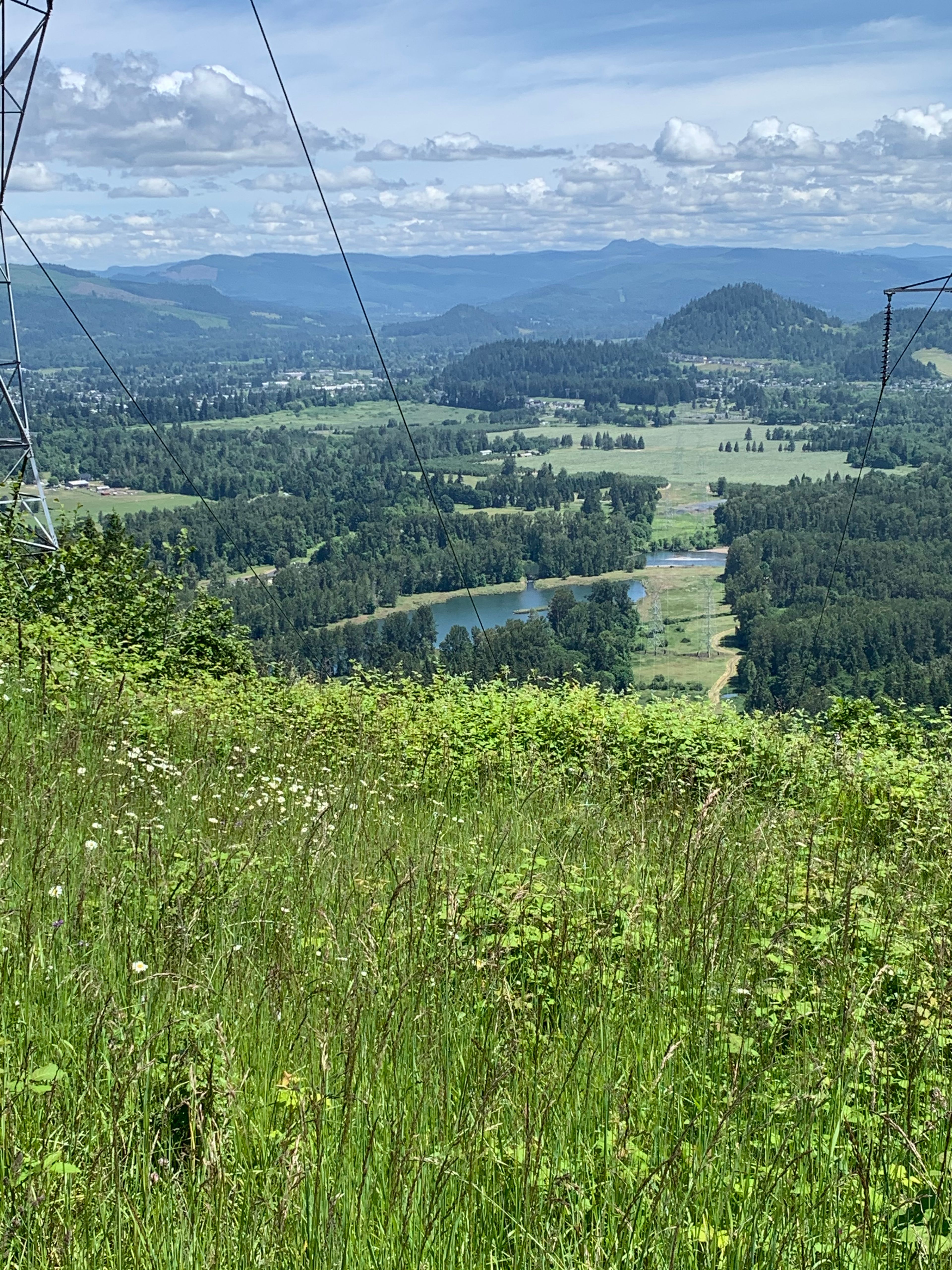 Electric HIll: the View to the Northeast looking across Pudding Pond to the Coburg Hills Beyond