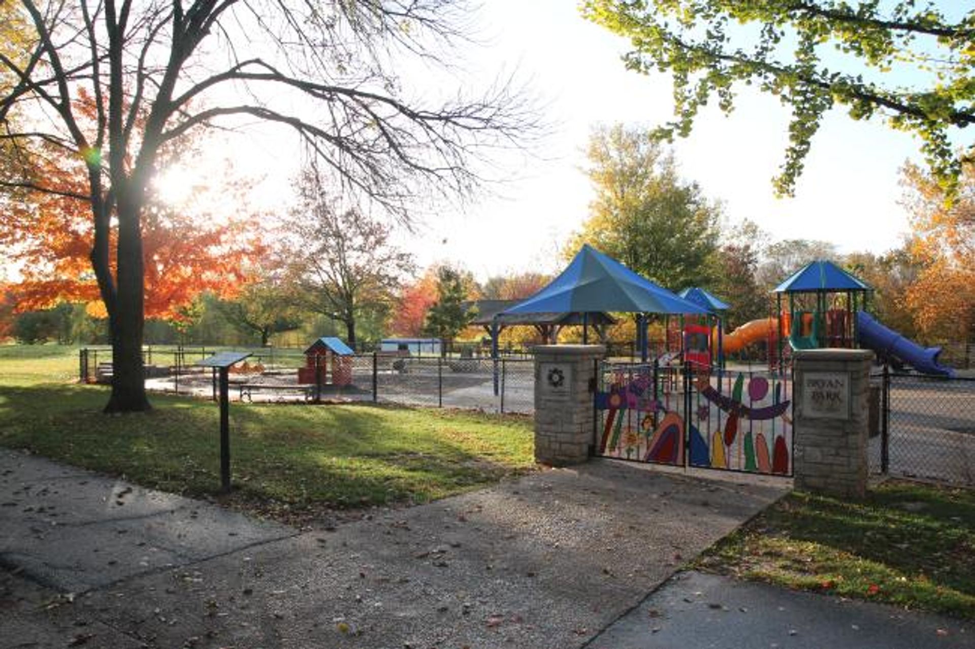 Playground at Bryan Park in Bloomington, Indiana.