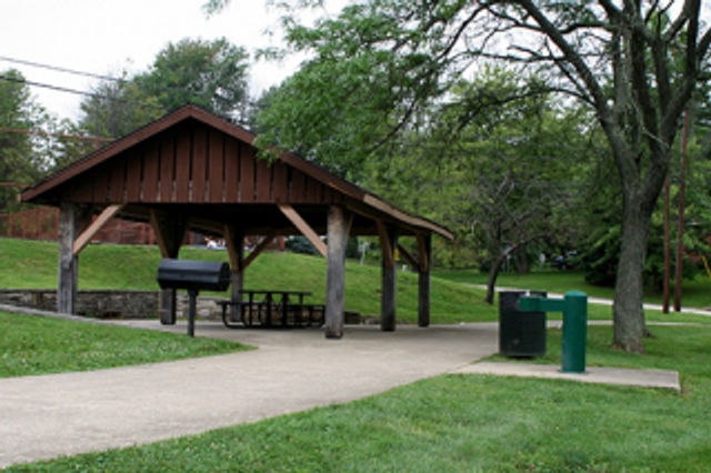 Picnic shelter at Park Ridge East Park.