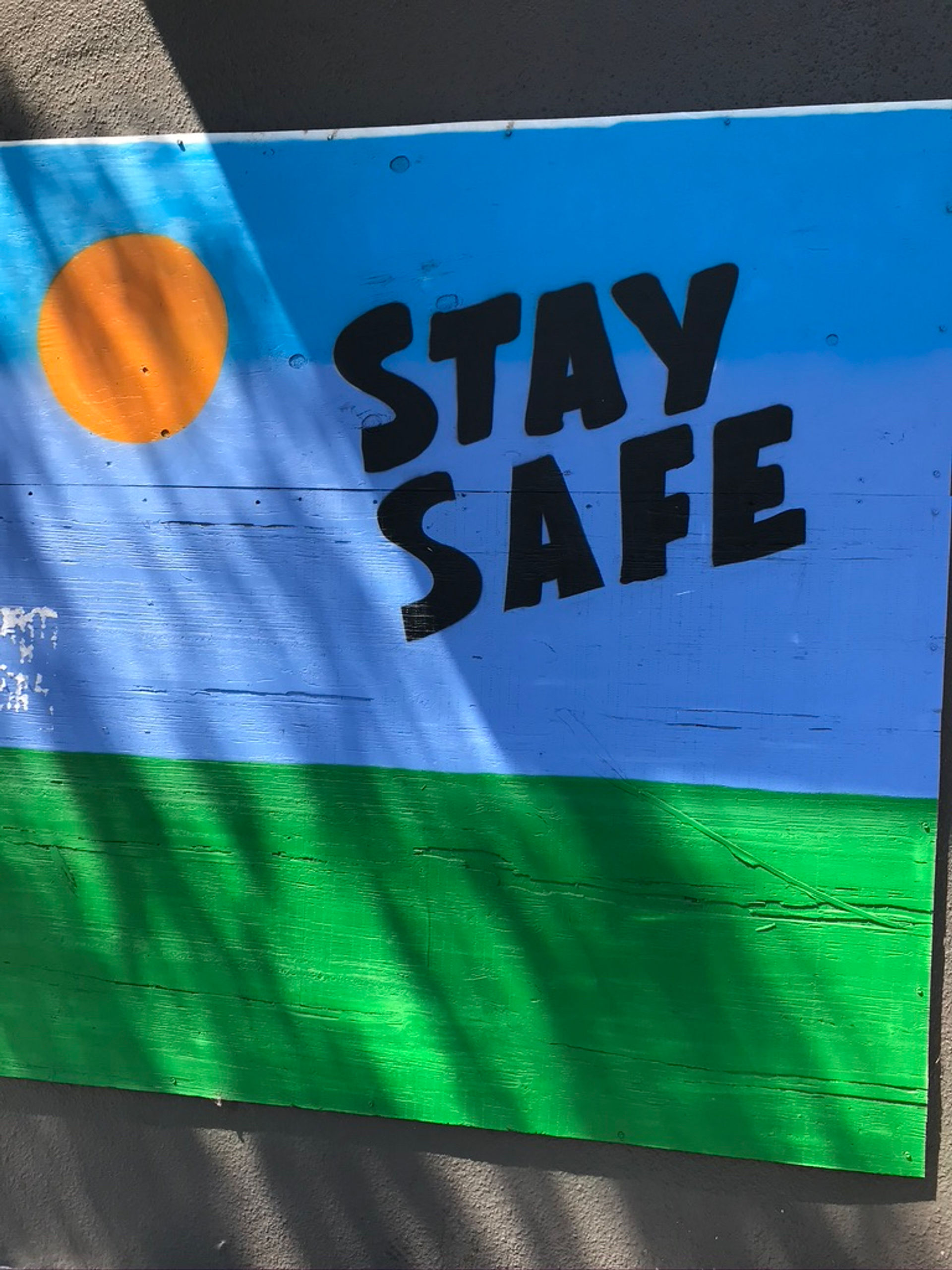 "Stay Safe", Tsunami Restaurant, 1306 Fulton St.