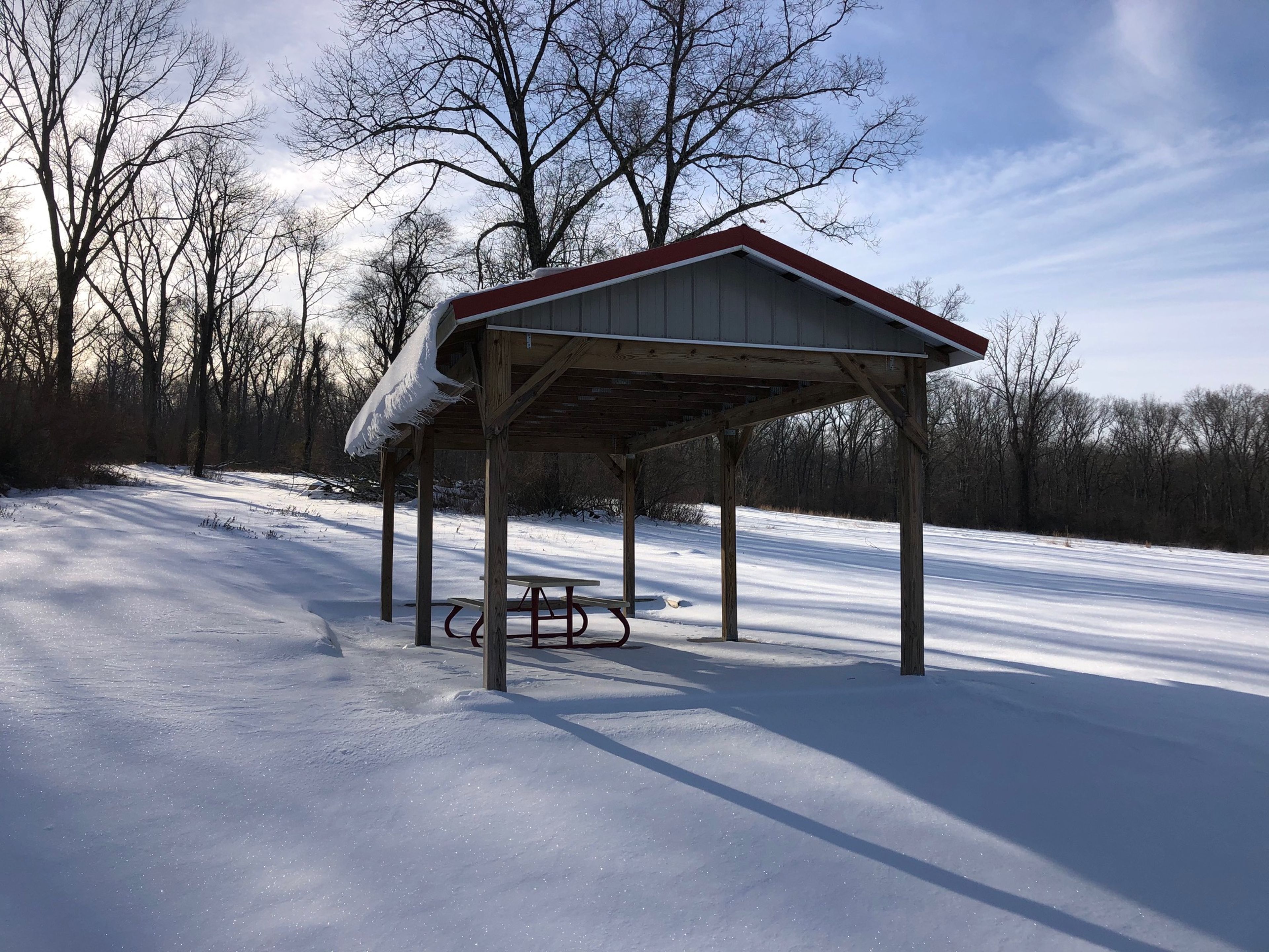 Pavilion in winter.