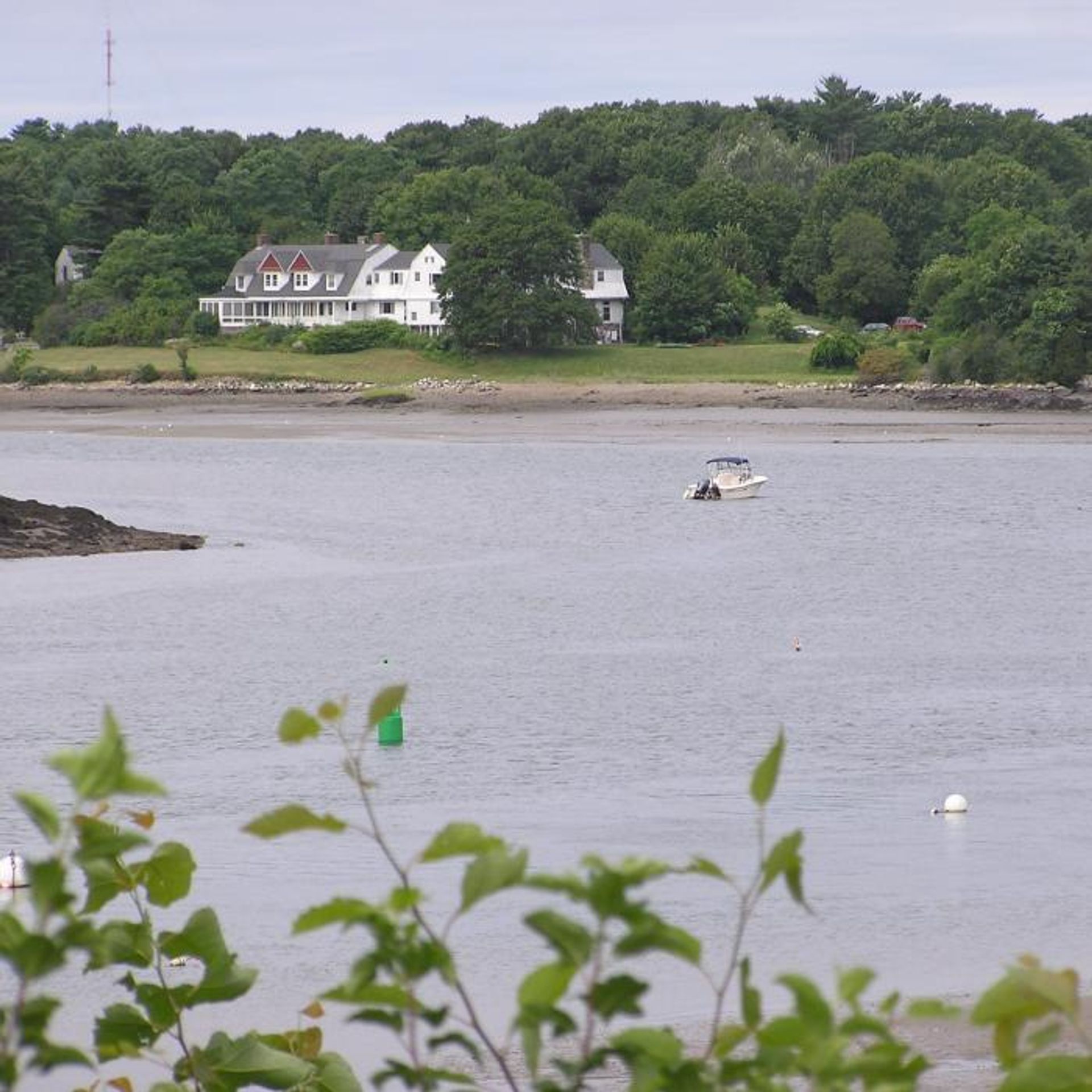 A boat in the water near Creek Farm.