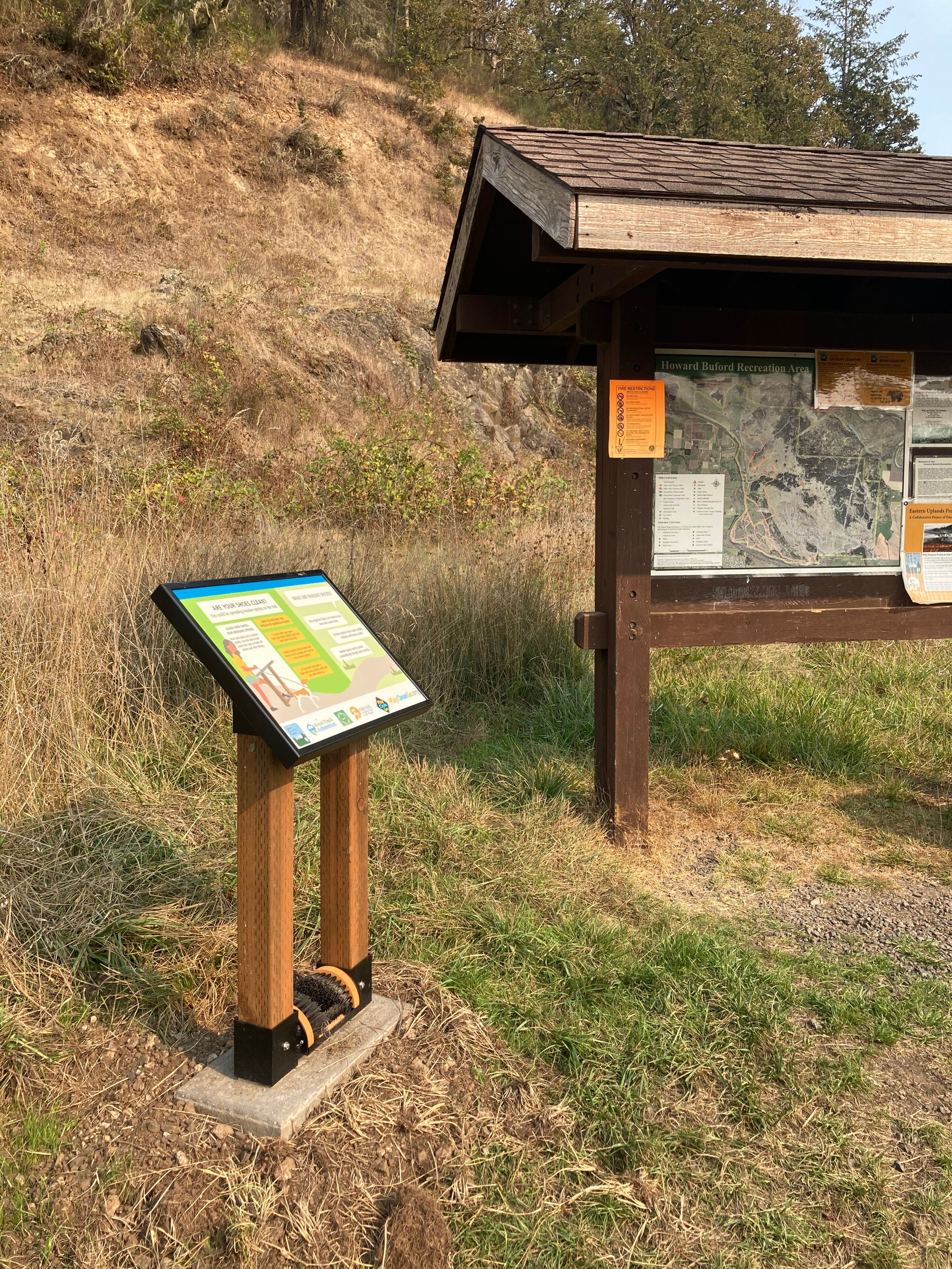 Boot Cleaning Station at North Trail Kiosk