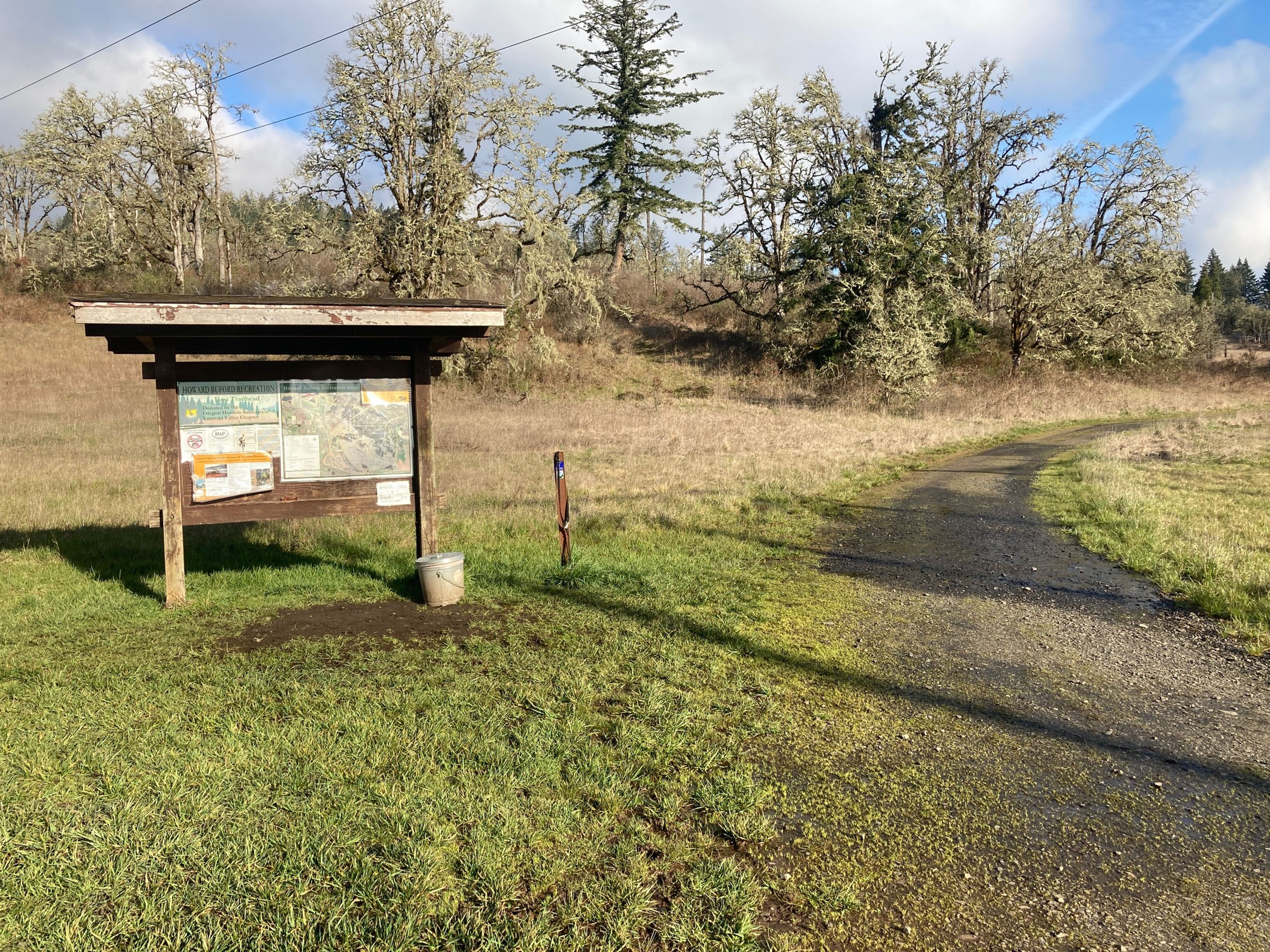 East Trail Kiosk, looking north (Trail 2 on right)