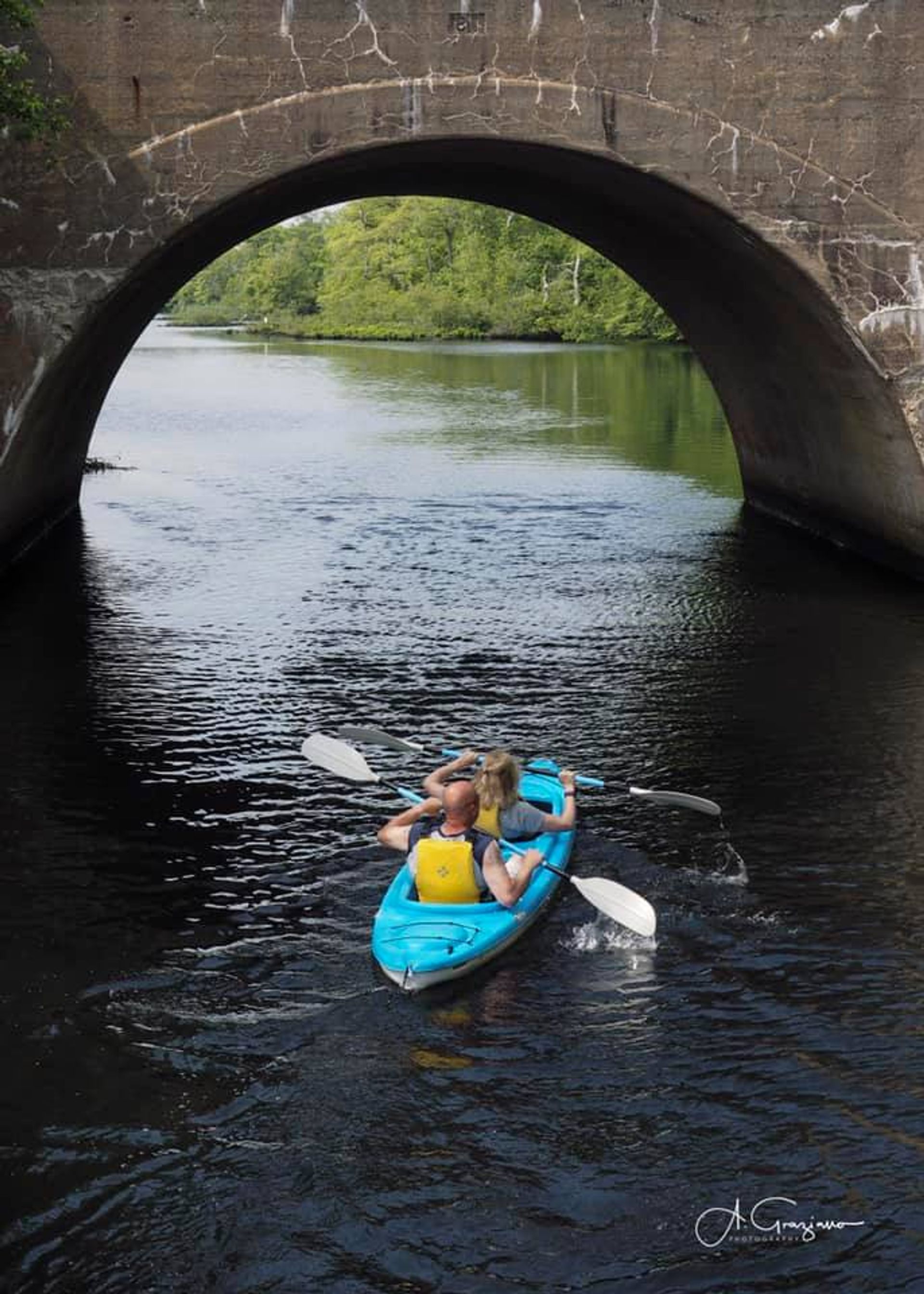 Natural and cultural history on the Carmans surround kayakers with scenic beauty. 