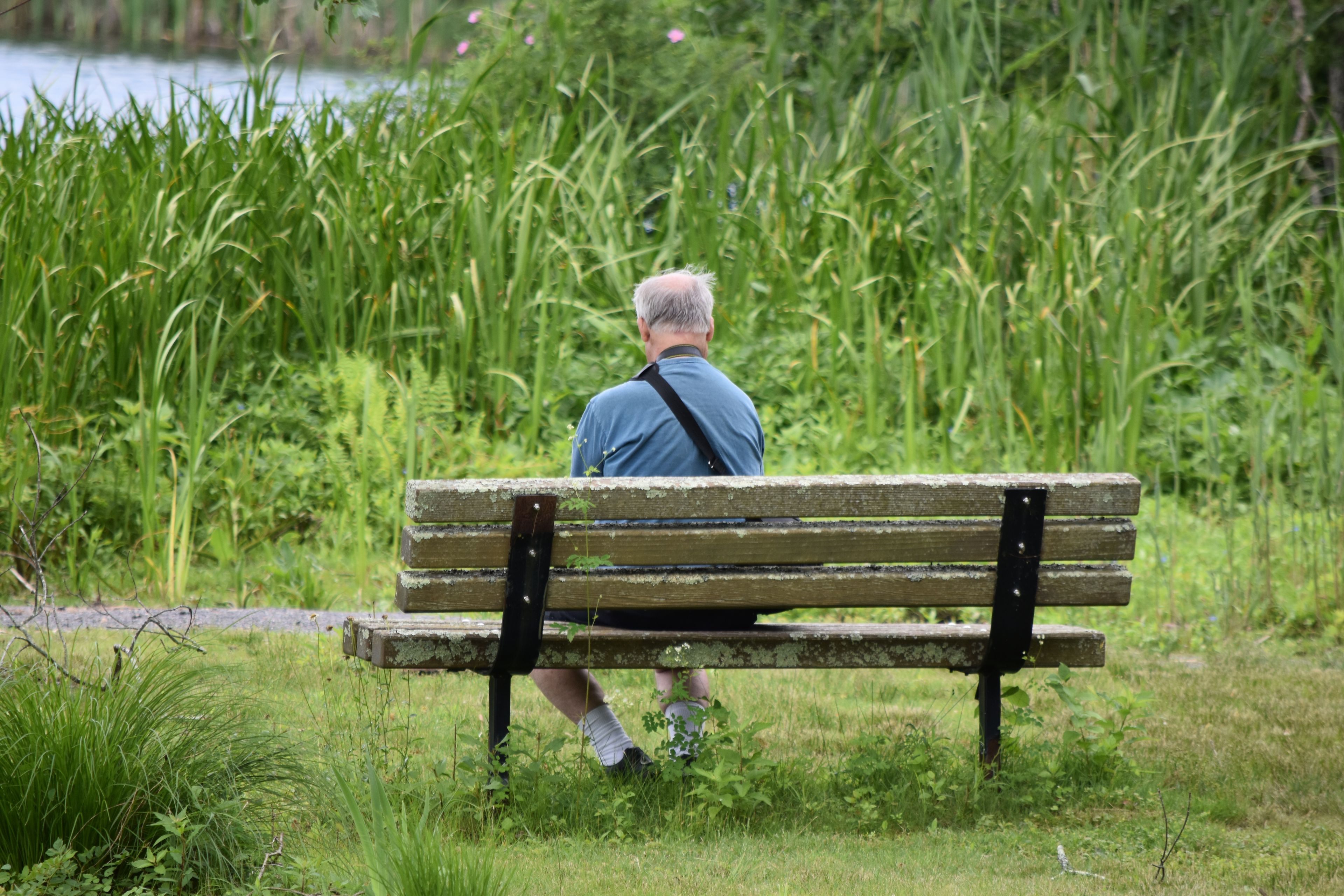 Benches along the river offer paddlers an opportunity for quiet reflection. 