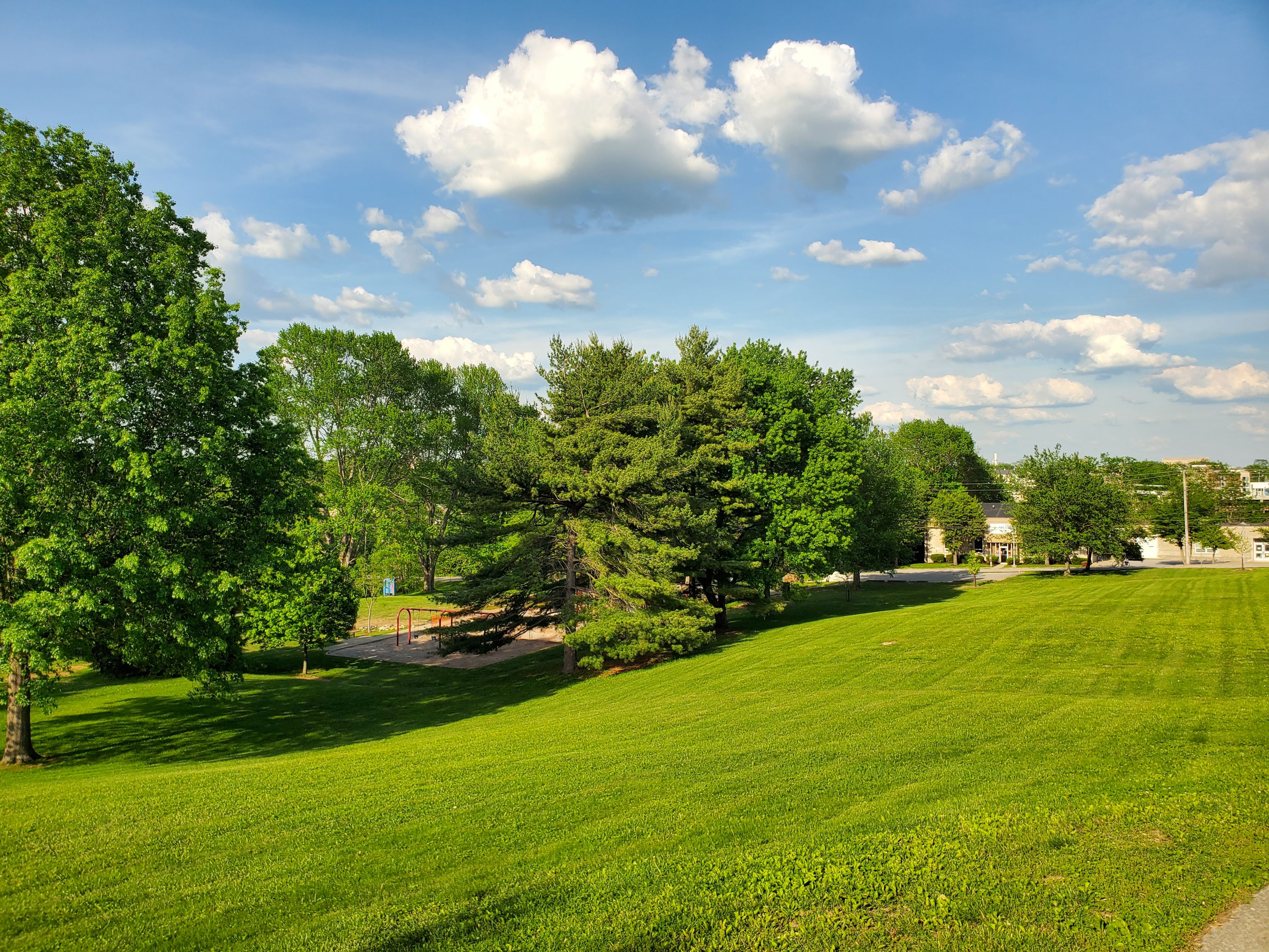 Butler Park field, looking east