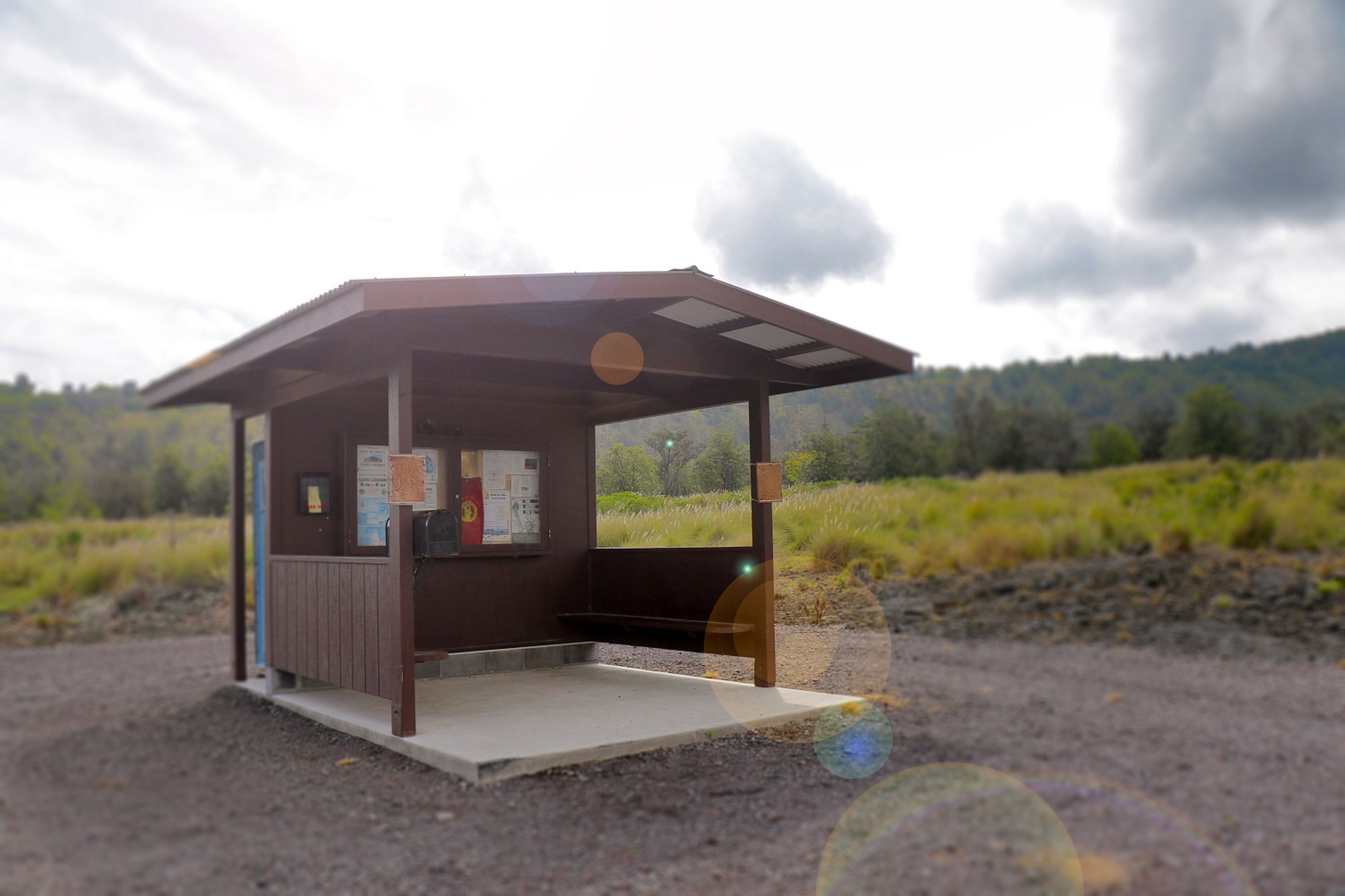 Hiker information kiosk.