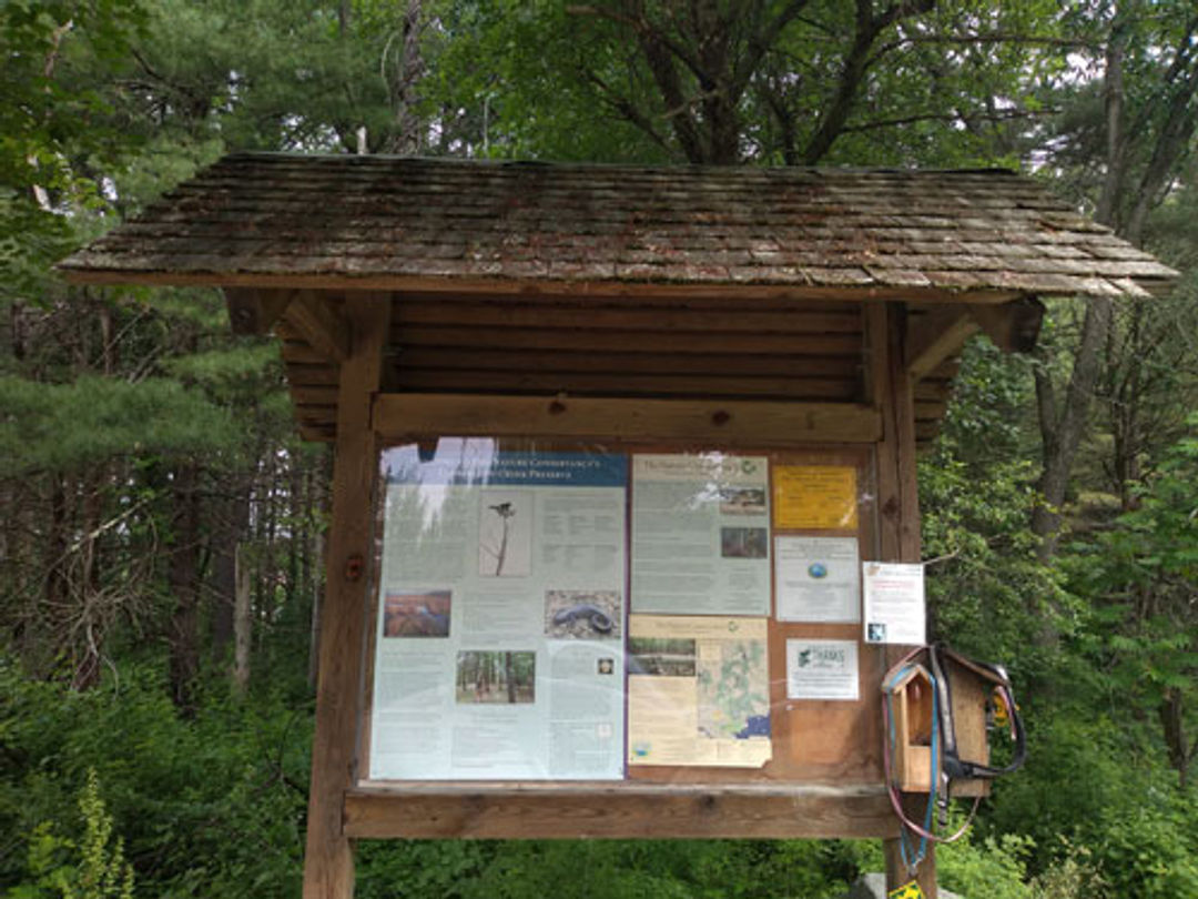 The welcome kiosk at the reservation.