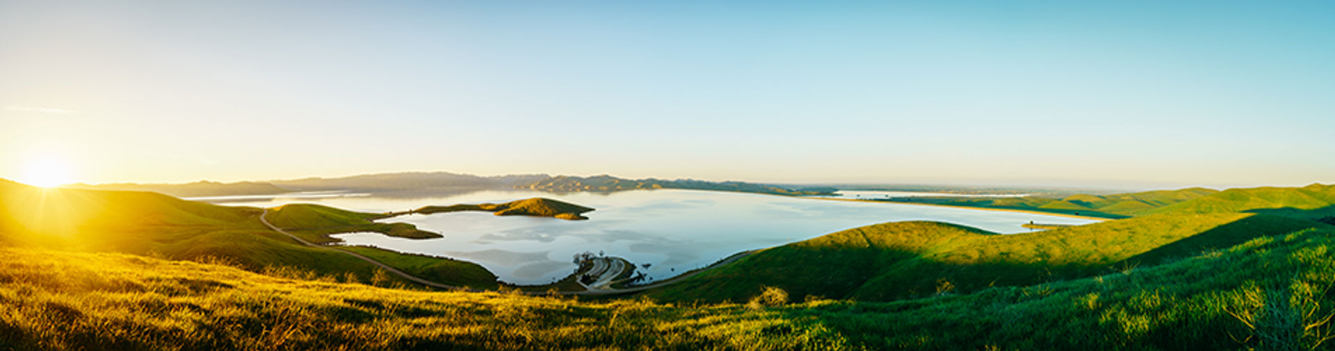 Looking out over San Luis Reservoir State Recreation Area