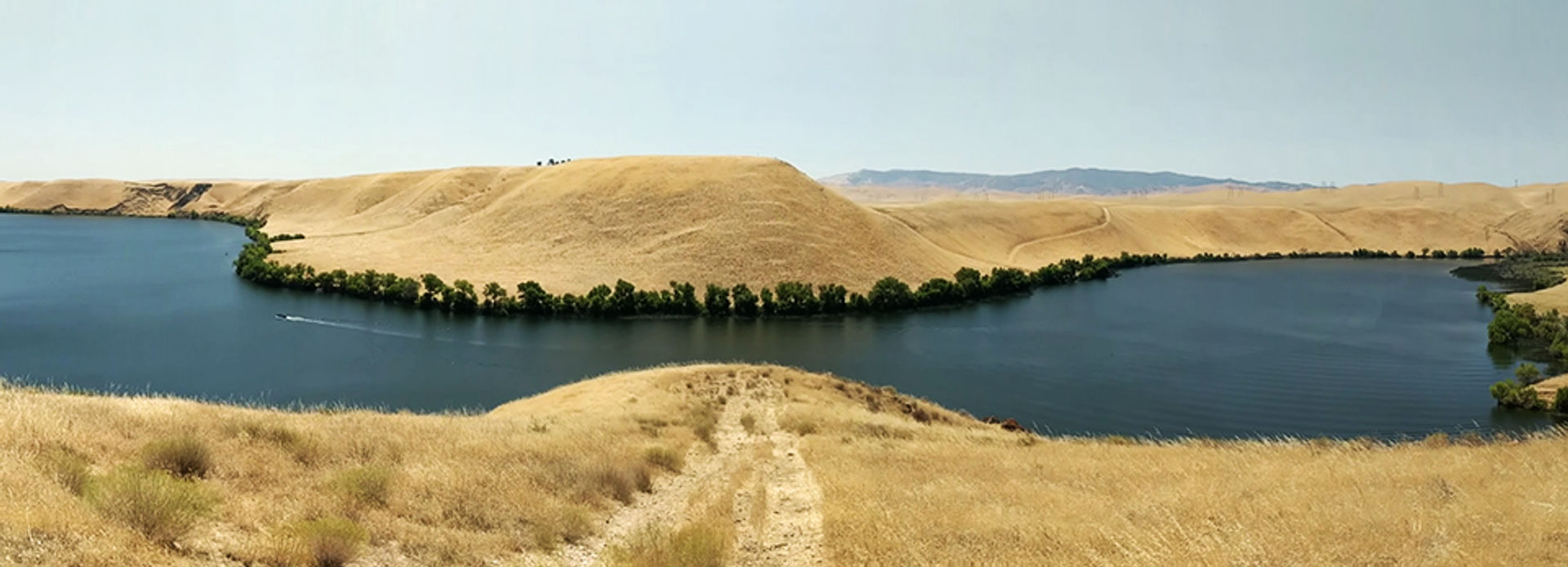 Looking out over Los Banos Creek Reservoir in San Luis Reservoir State Recreation Area