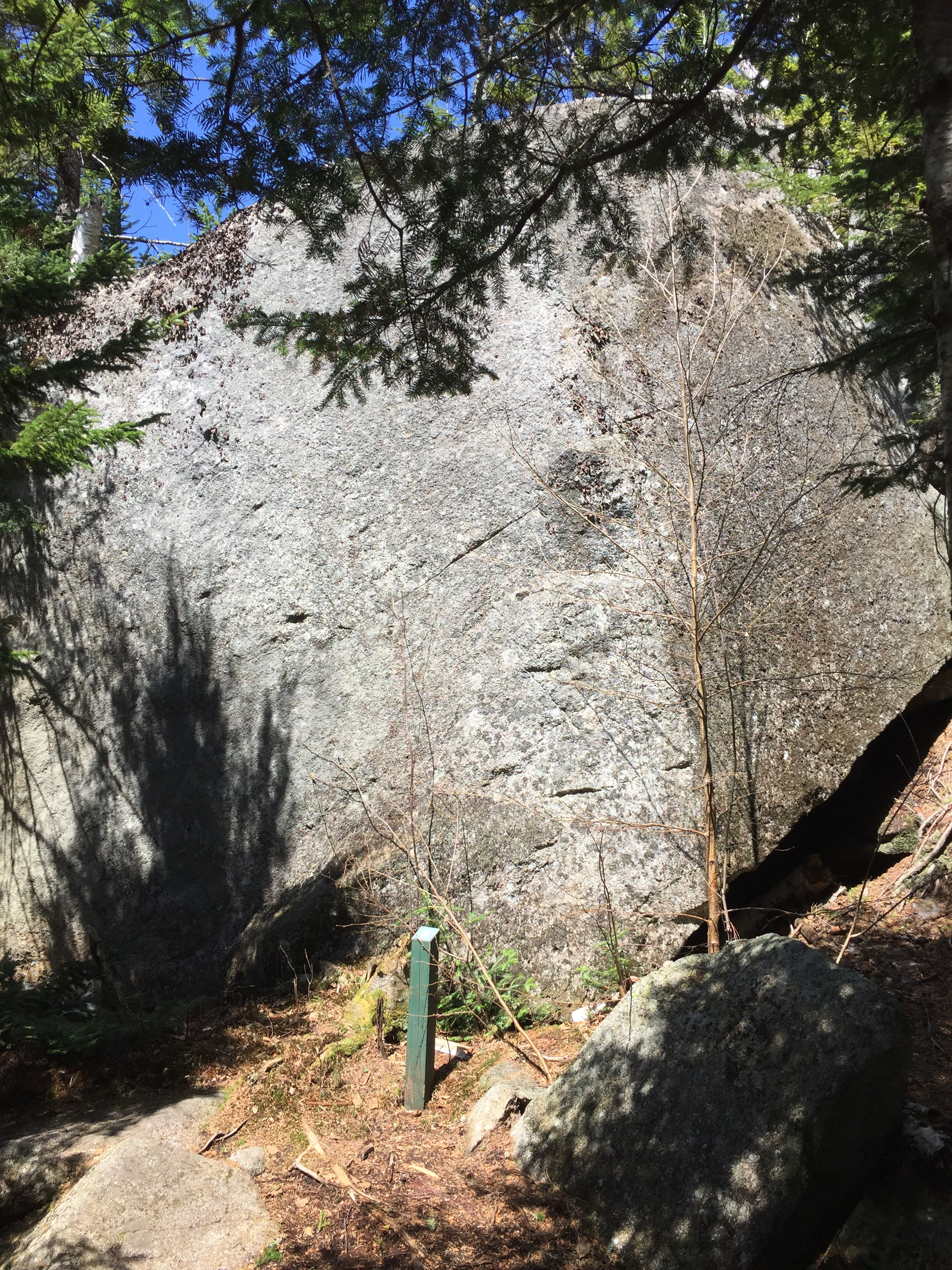 A huge granite boulder was revealed as ice melted some 12,000 years ago.