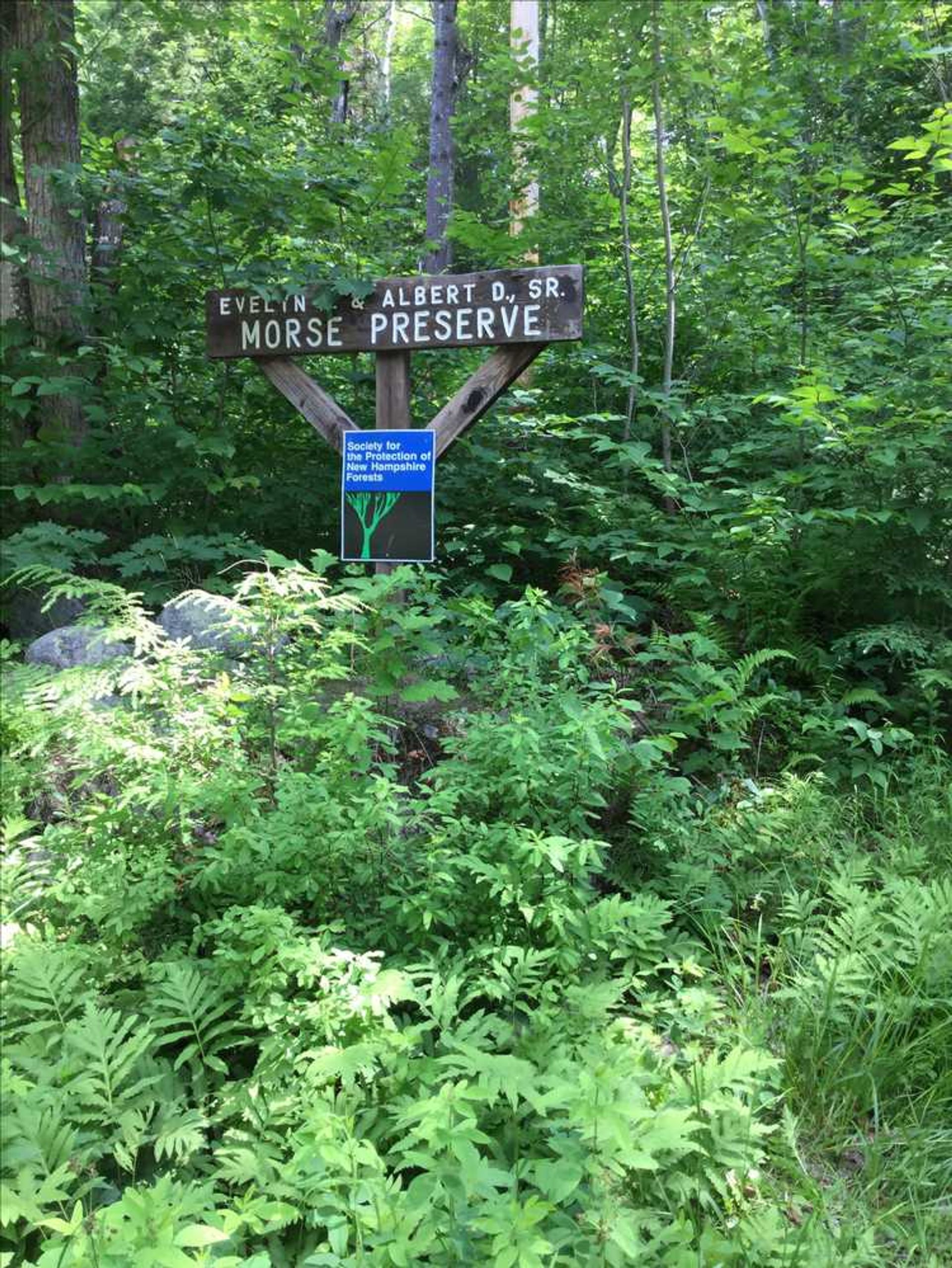 A sign for the Morse Preserve.