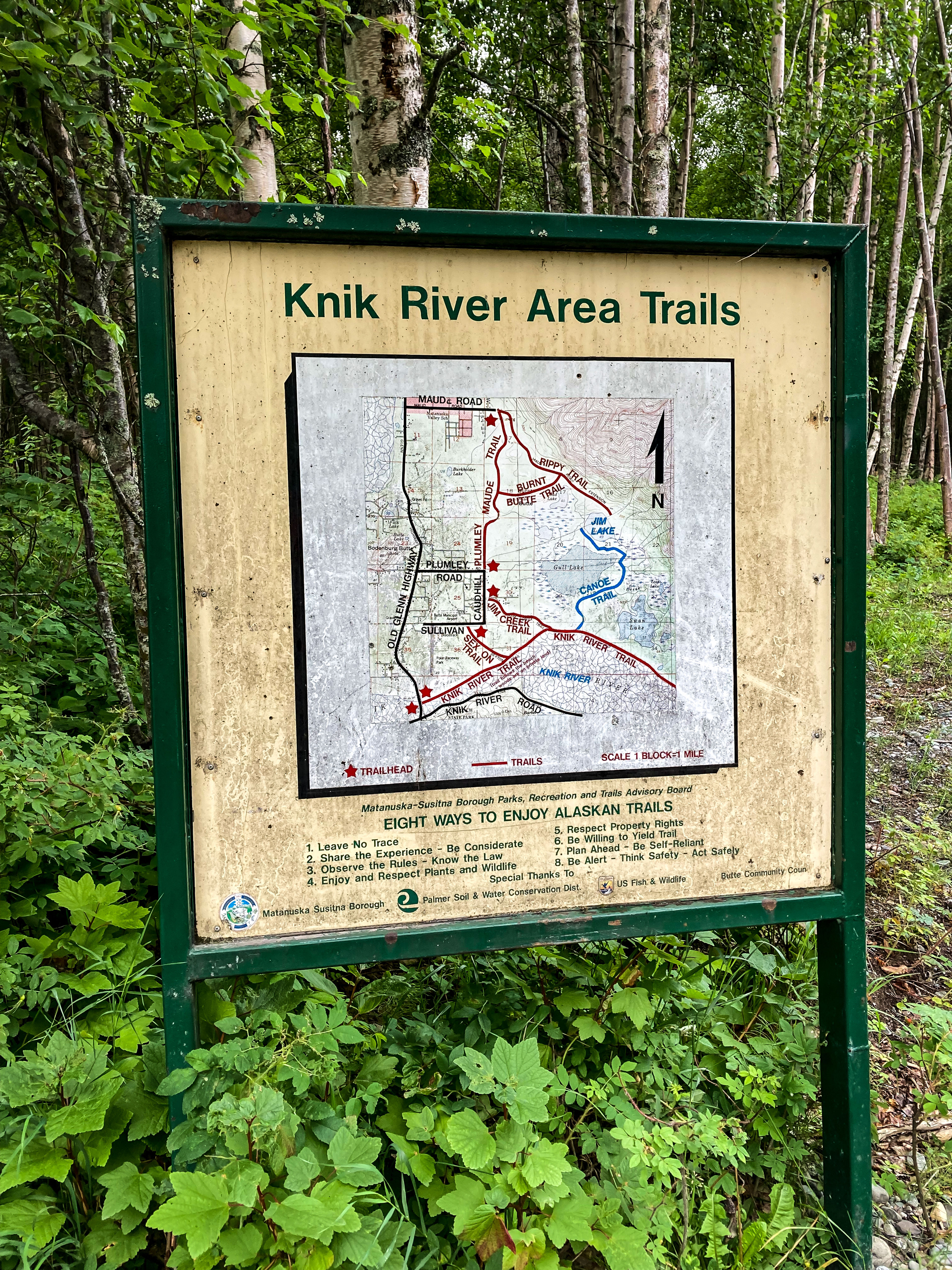 Kink River Area Trails Map