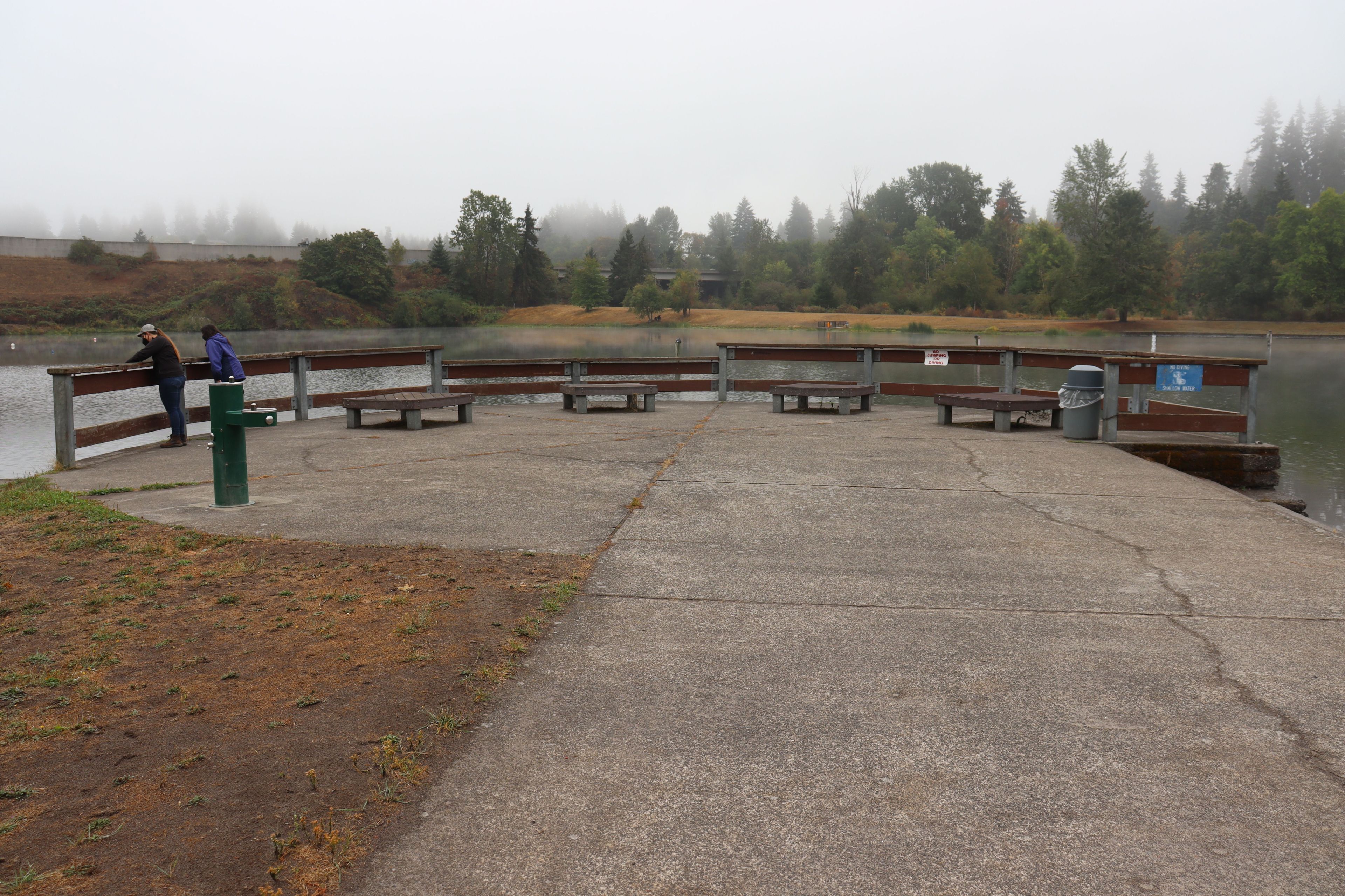 Dock overlooking Klineline Pond