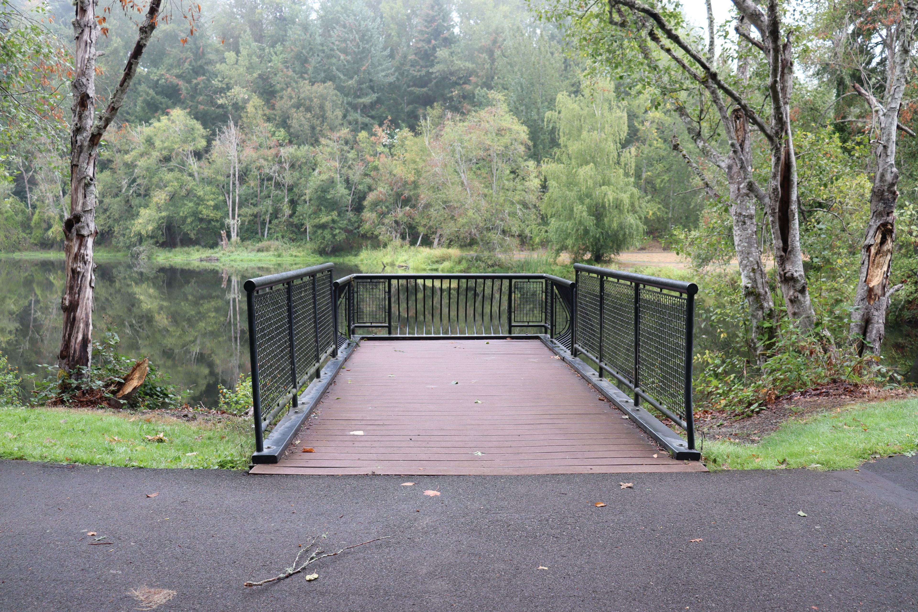 Lookout of body of water adjacent to Klineline Pond