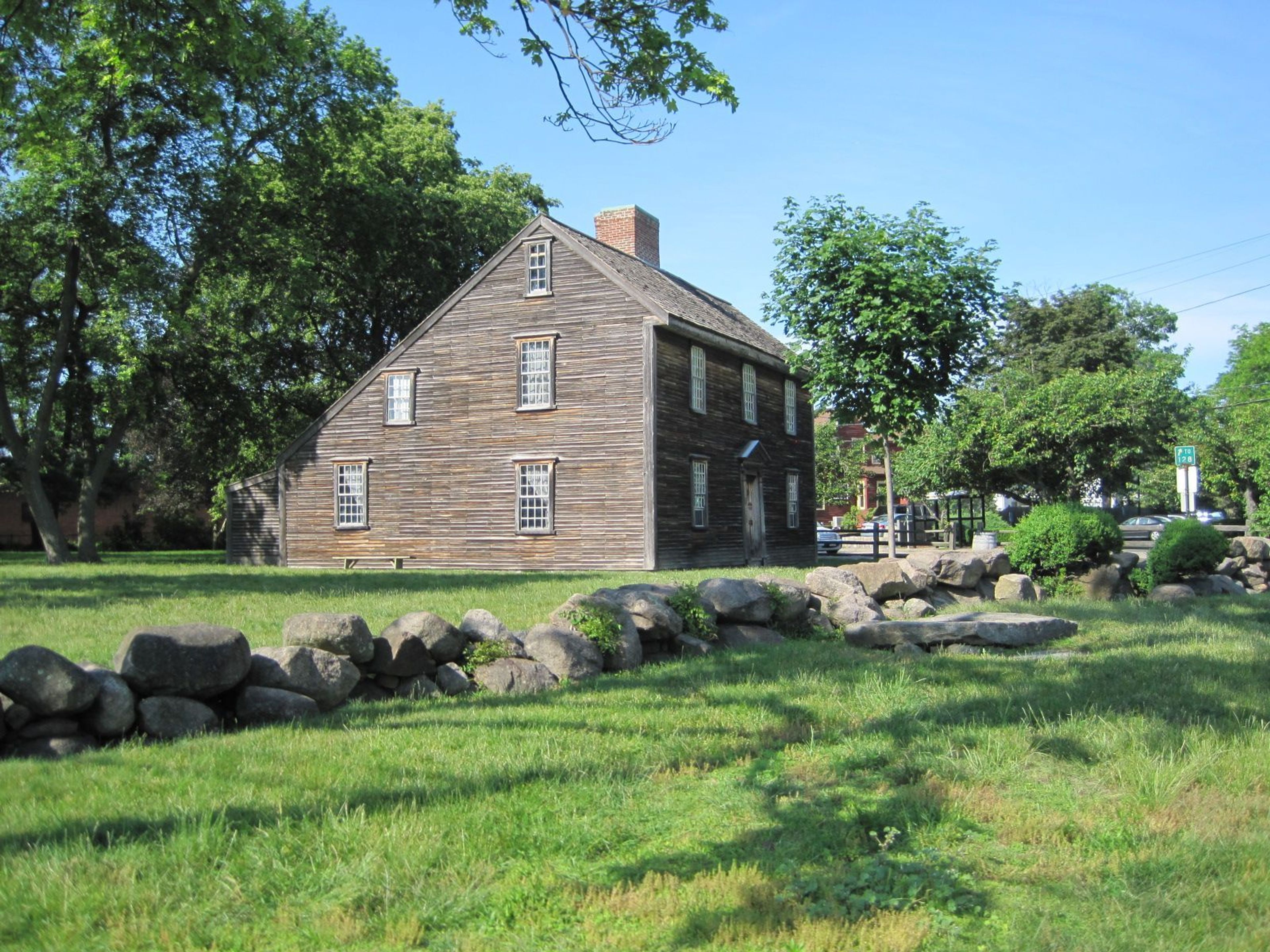 The house where President John Adams was born in 1735.