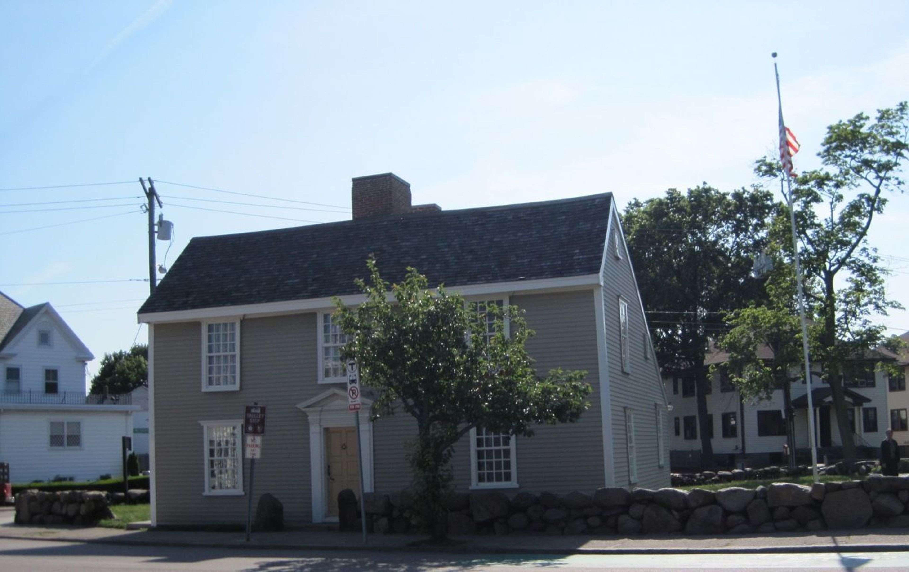 The house where President John Quincy Adams was born in 1767.