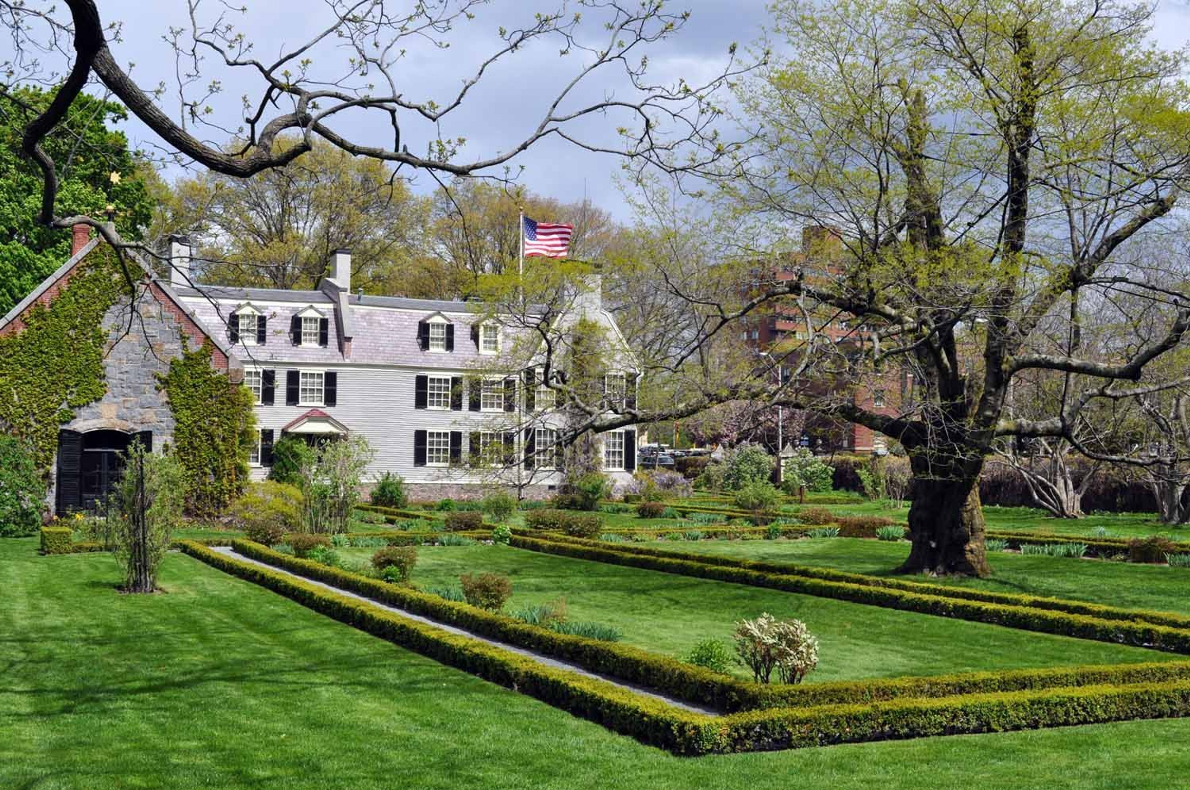 Old House at Peace field, where four generations of the Adams family lived from 1788 to 1927.