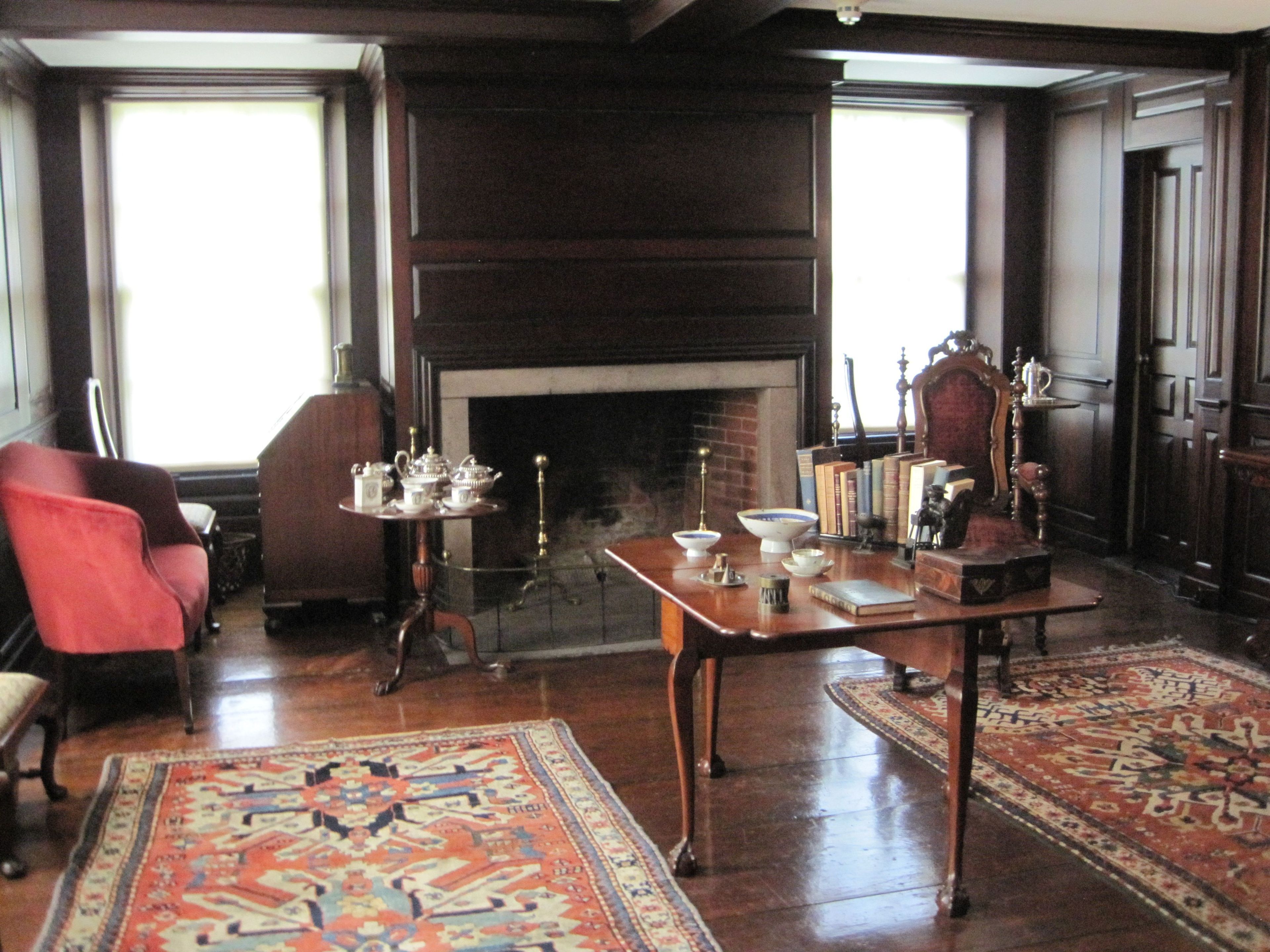 The Paneled Room greets everyone who enters Old House at Peace field.