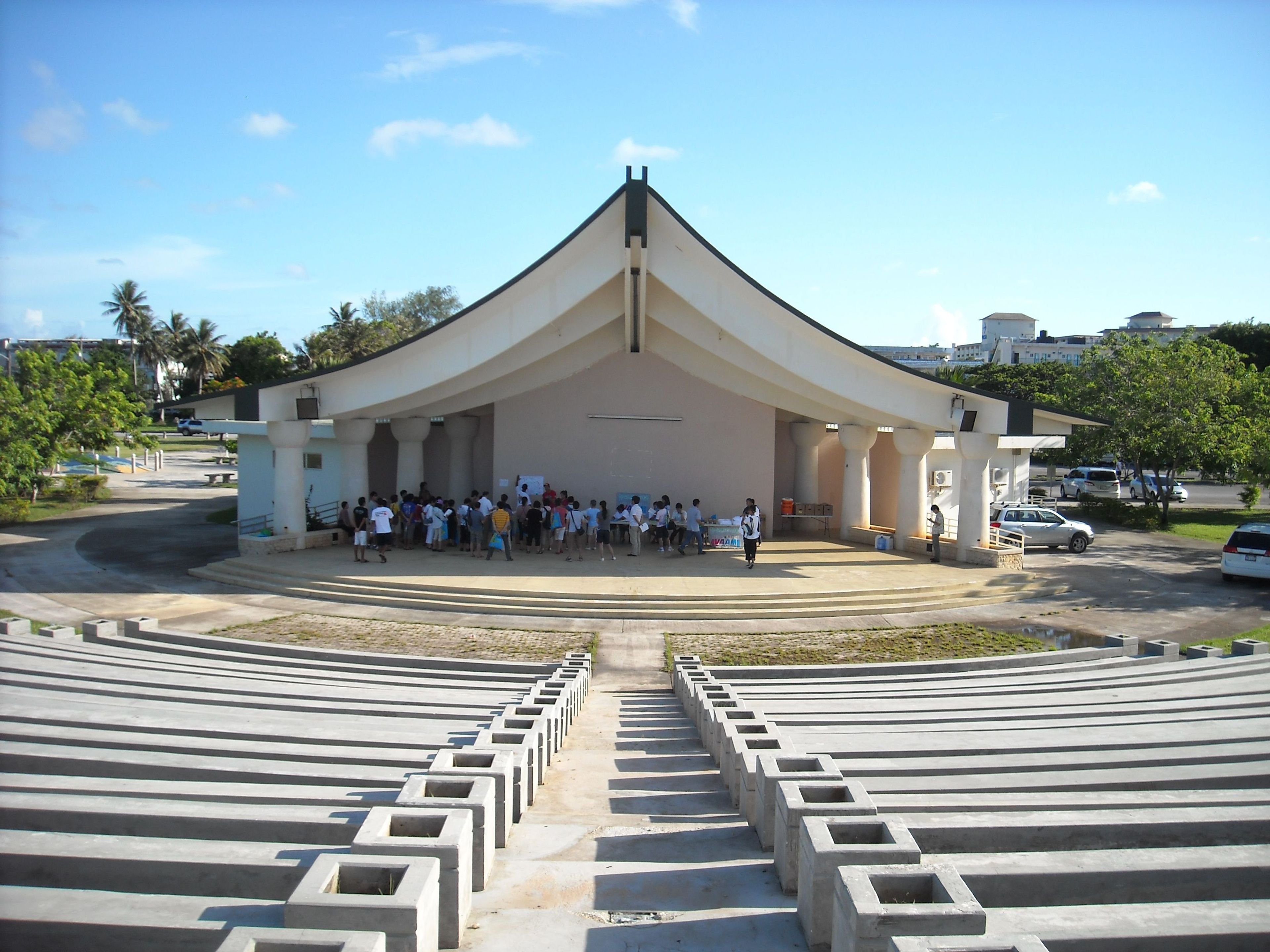 The ampitheater is where many performances take place.